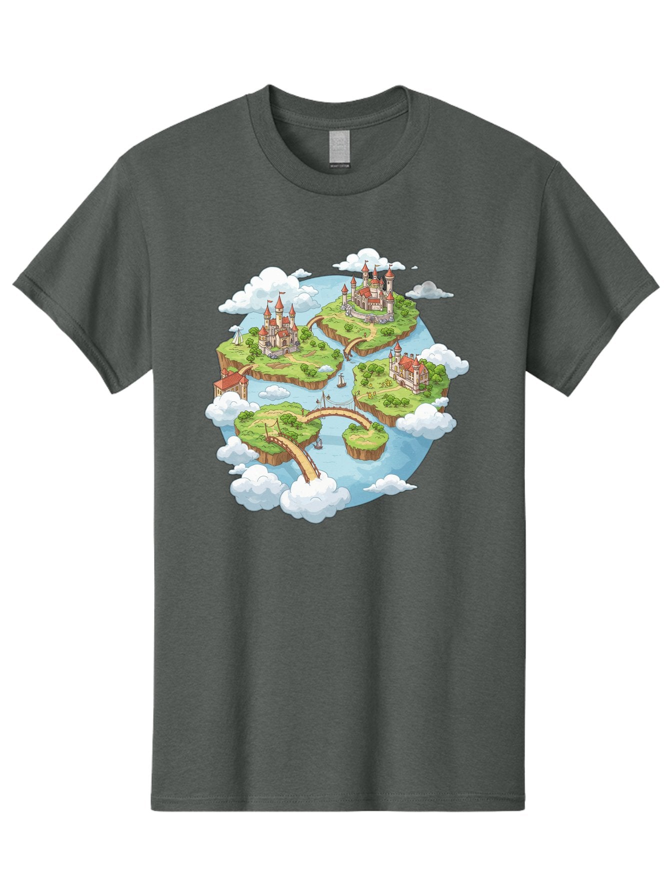 Floating-Islands-With-Castles Men'S Graphic Tee, 100% Cotton, Comfortable Casual Summer Wear, Machine Washable, Vintage Camera, Old Camera, Antique Camera, Black Camera, Classic Photography, Photography Equipment, Nostalgic Device, Baf074 15