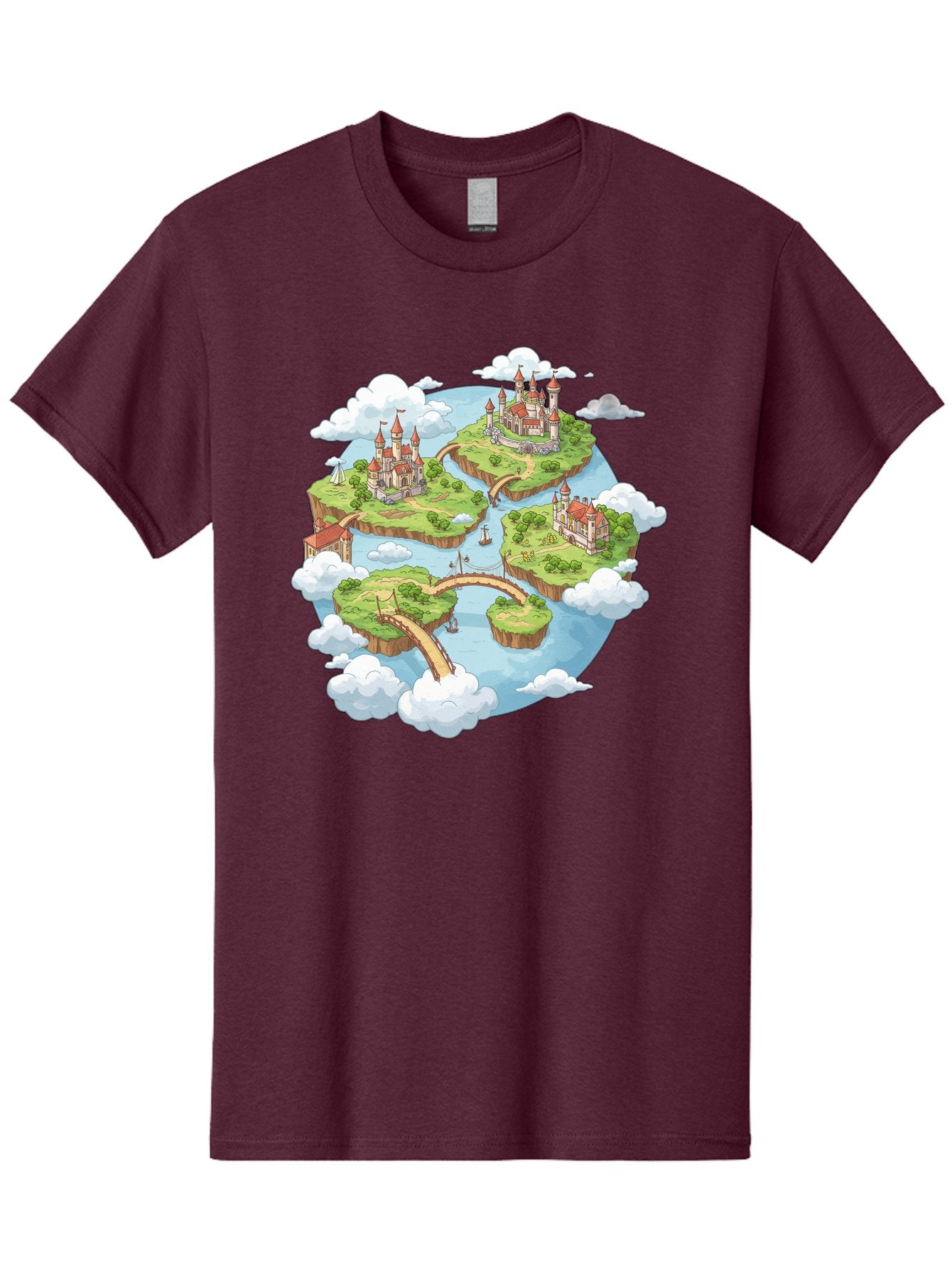 Floating-Islands-With-Castles Men'S Graphic Tee, 100% Cotton, Comfortable Casual Summer Wear, Machine Washable, Vintage Camera, Old Camera, Antique Camera, Black Camera, Classic Photography, Photography Equipment, Nostalgic Device, Baf074 12