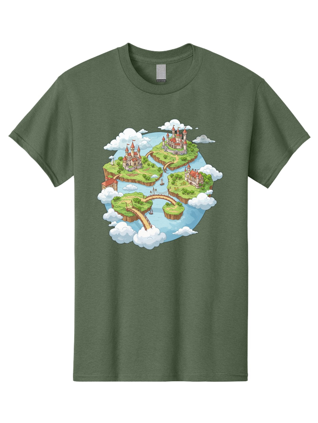 Floating-Islands-With-Castles Men'S Graphic Tee, 100% Cotton, Comfortable Casual Summer Wear, Machine Washable, Vintage Camera, Old Camera, Antique Camera, Black Camera, Classic Photography, Photography Equipment, Nostalgic Device, Baf074 13