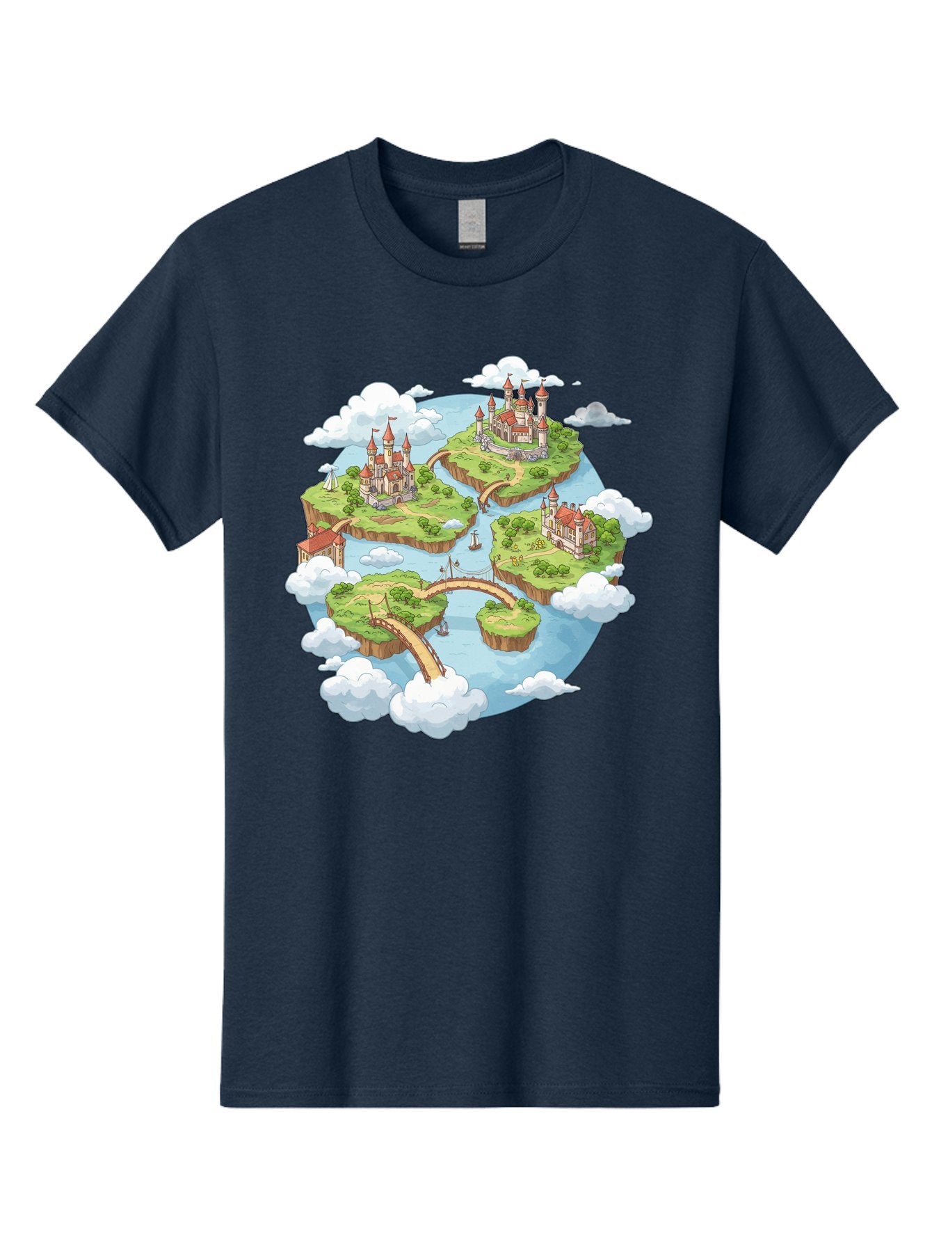 Floating-Islands-With-Castles Men'S Graphic Tee, 100% Cotton, Comfortable Casual Summer Wear, Machine Washable, Vintage Camera, Old Camera, Antique Camera, Black Camera, Classic Photography, Photography Equipment, Nostalgic Device, Baf074 4