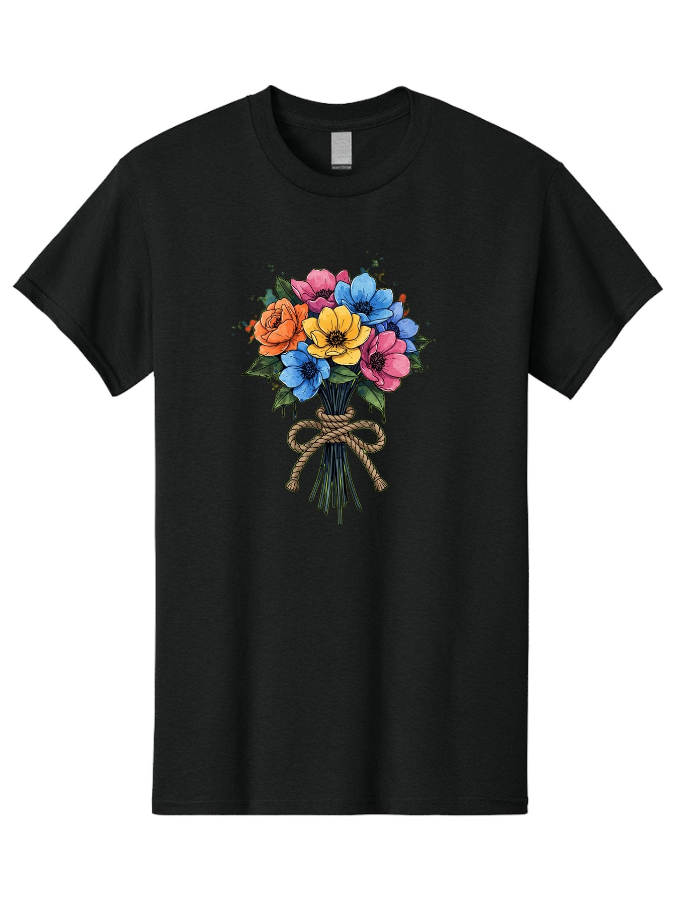 Floral-Bouquet Men'S Graphic Tee, 100% Cotton, Comfortable Casual Summer Wear, Machine Washable, Vintage Camera, Old Camera, Antique Camera, Black Camera, Classic Photography, Photography Equipment, Nostalgic Device, Film Camera, Camera Art Baf083 4
