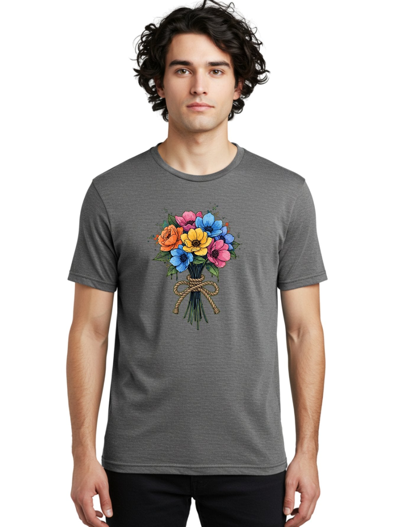 Floral-Bouquet Men'S Graphic Tee, 100% Cotton, Comfortable Casual Summer Wear, Machine Washable, Vintage Camera, Old Camera, Antique Camera, Black Camera, Classic Photography, Photography Equipment, Nostalgic Device, Film Camera, Camera Art Baf083 22
