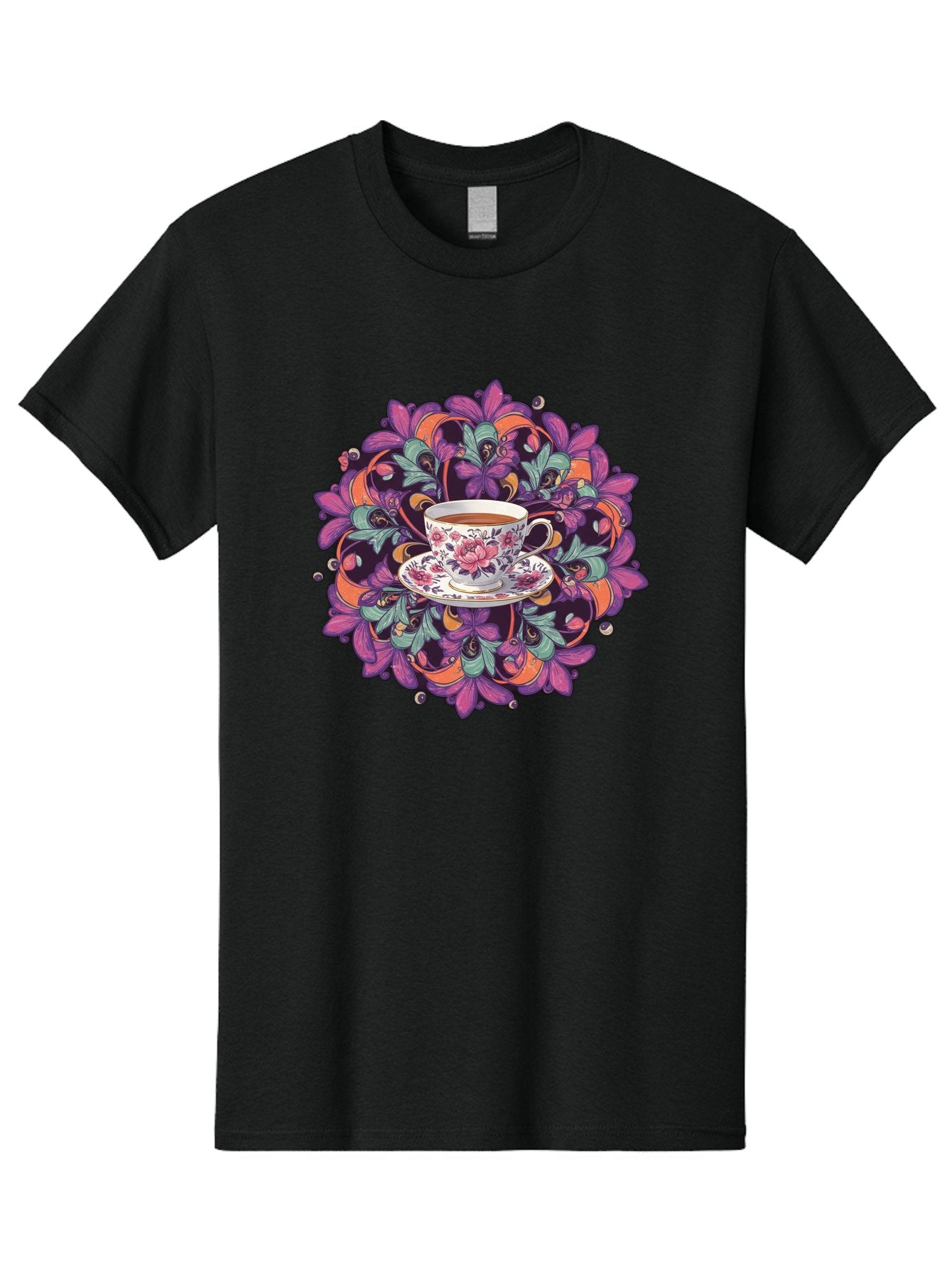 Floral-Tea-Cup Men'S Graphic Tee, 100% Cotton, Comfortable Casual Summer Wear, Machine Washable, Vintage Camera, Old Camera, Antique Camera, Black Camera, Classic Photography, Photography Equipment, Nostalgic Device, Film Camera, Camera Art Baf086 6