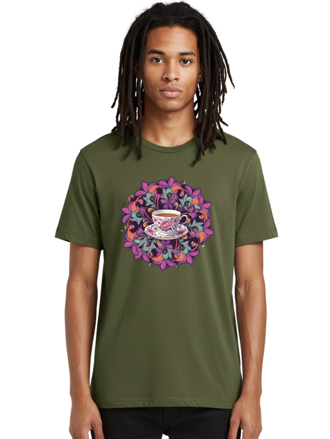 Floral-Tea-Cup Men'S Graphic Tee, 100% Cotton, Comfortable Casual Summer Wear, Machine Washable, Vintage Camera, Old Camera, Antique Camera, Black Camera, Classic Photography, Photography Equipment, Nostalgic Device, Film Camera, Camera Art Baf086 19