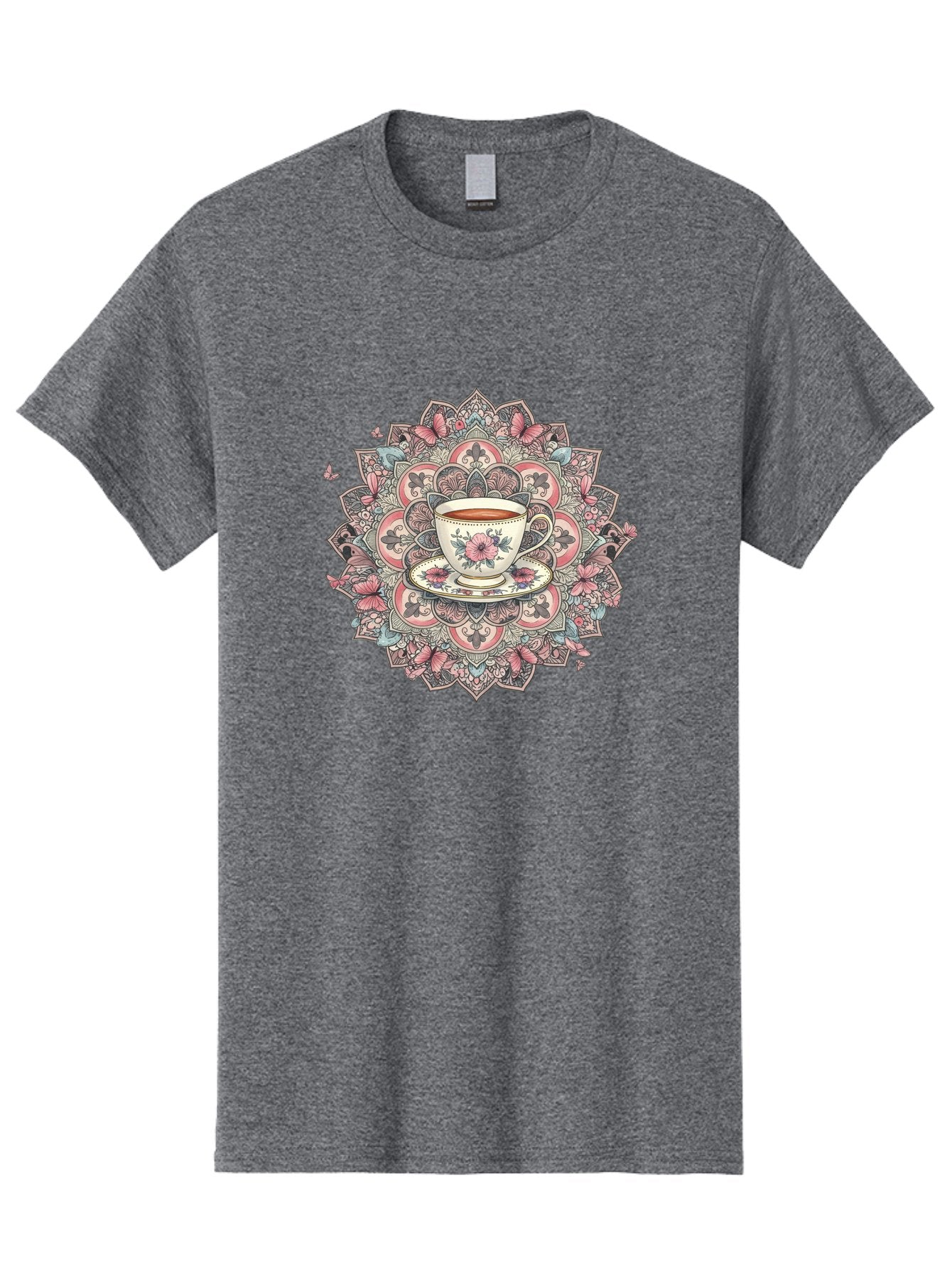 Floral-Teacup-Mandala Men'S Graphic Tee, 100% Cotton, Comfortable Casual Summer Wear, Machine Washable, Vintage Camera, Old Camera, Antique Camera, Black Camera, Classic Photography, Photography Equipment, Nostalgic Device, Film Camera, Baf087 14