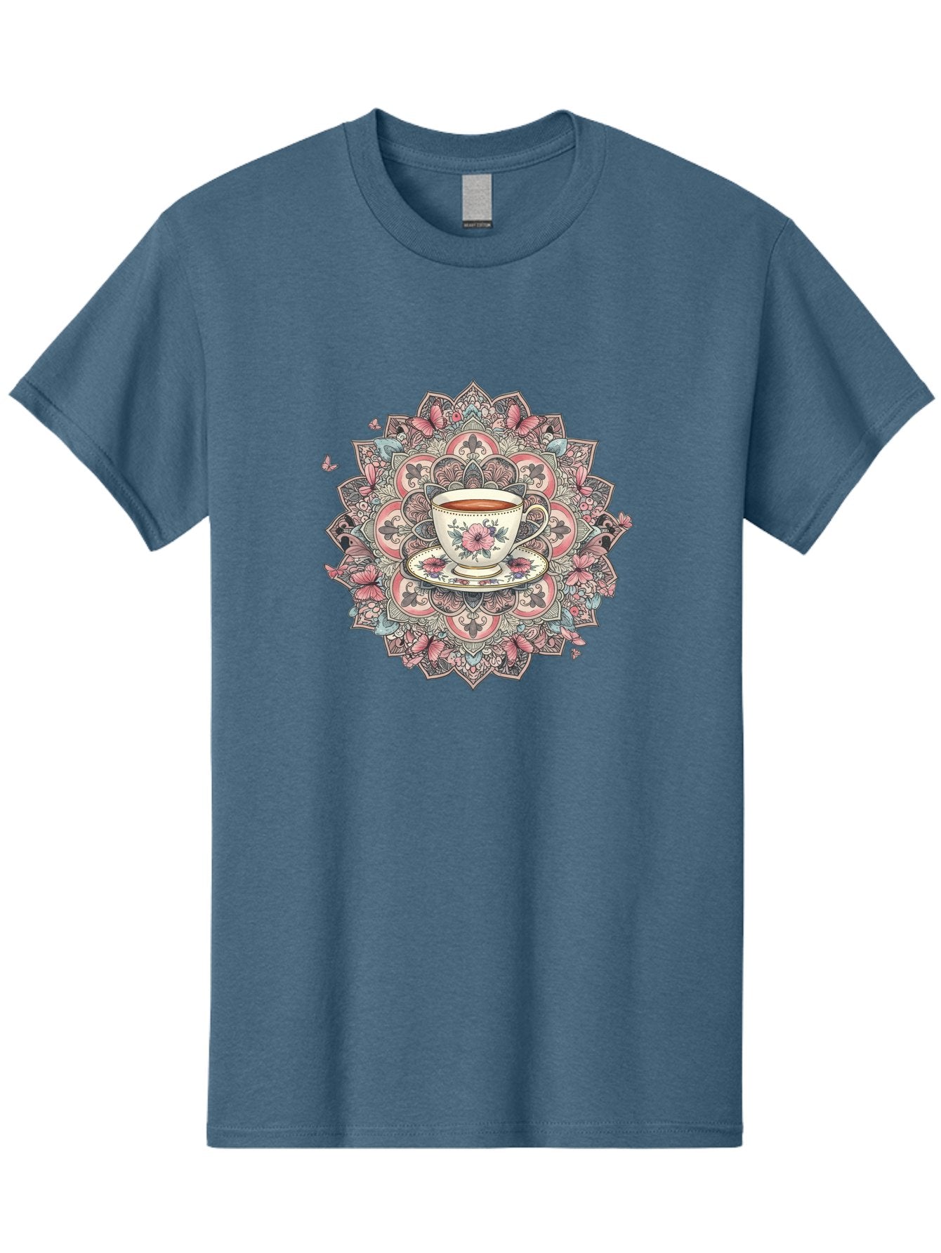 Floral-Teacup-Mandala Men'S Graphic Tee, 100% Cotton, Comfortable Casual Summer Wear, Machine Washable, Vintage Camera, Old Camera, Antique Camera, Black Camera, Classic Photography, Photography Equipment, Nostalgic Device, Film Camera, Baf087 7