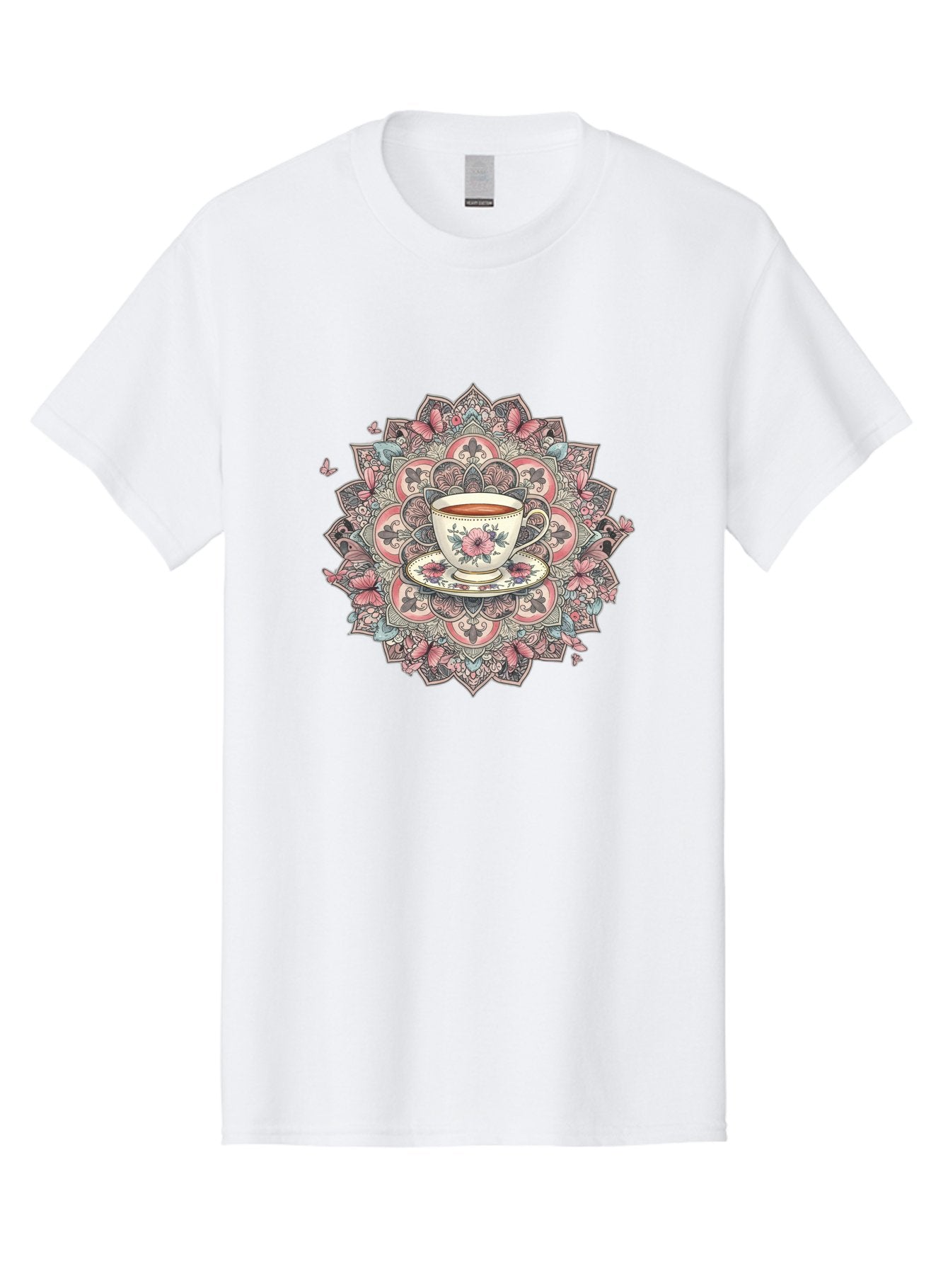 Floral-Teacup-Mandala Men'S Graphic Tee, 100% Cotton, Comfortable Casual Summer Wear, Machine Washable, Vintage Camera, Old Camera, Antique Camera, Black Camera, Classic Photography, Photography Equipment, Nostalgic Device, Film Camera, Baf087 6