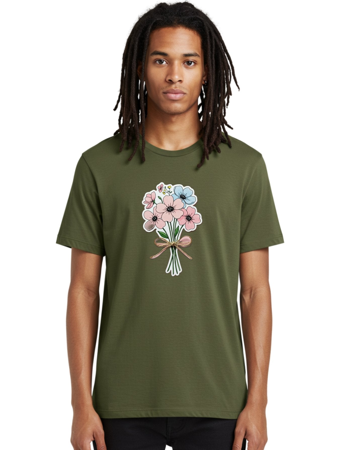 Flower-Bouquet-1 Men'S Graphic Tee, 100% Cotton, Comfortable Casual Summer Wear, Machine Washable, Vintage Camera, Old Camera, Antique Camera, Black Camera, Classic Photography, Photography Equipment, Nostalgic Device, Film Camera, Camera Art Baf088 28