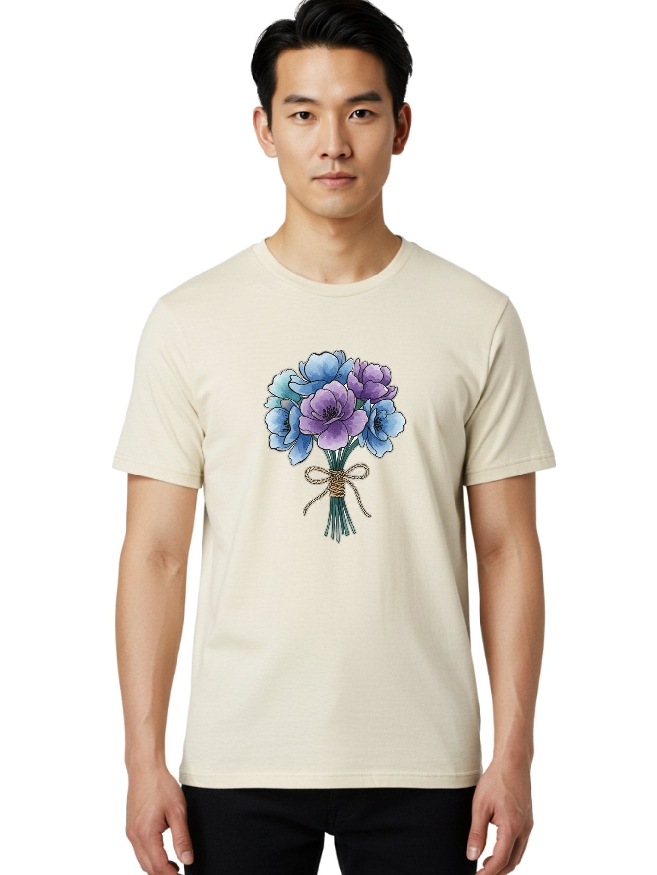 Flower-Bouquet Men'S Graphic Tee, 100% Cotton, Comfortable Casual Summer Wear, Machine Washable, Vintage Camera, Old Camera, Antique Camera, Black Camera, Classic Photography, Photography Equipment, Nostalgic Device, Film Camera, Camera Art Baf089 29