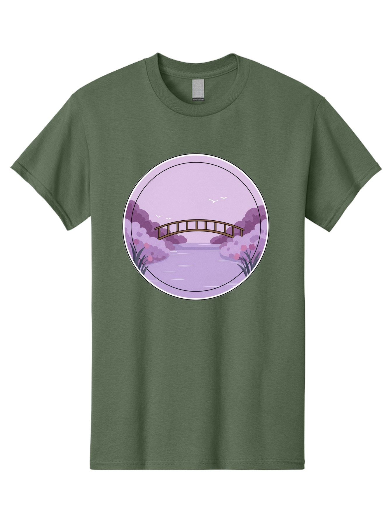 Footbridge-Over-Water Men'S Graphic Tee, 100% Cotton, Comfortable Casual Summer Wear, Machine Washable, Vintage Camera, Old Camera, Antique Camera, Black Camera, Classic Photography, Photography Equipment, Nostalgic Device, Film Camera, Baf094