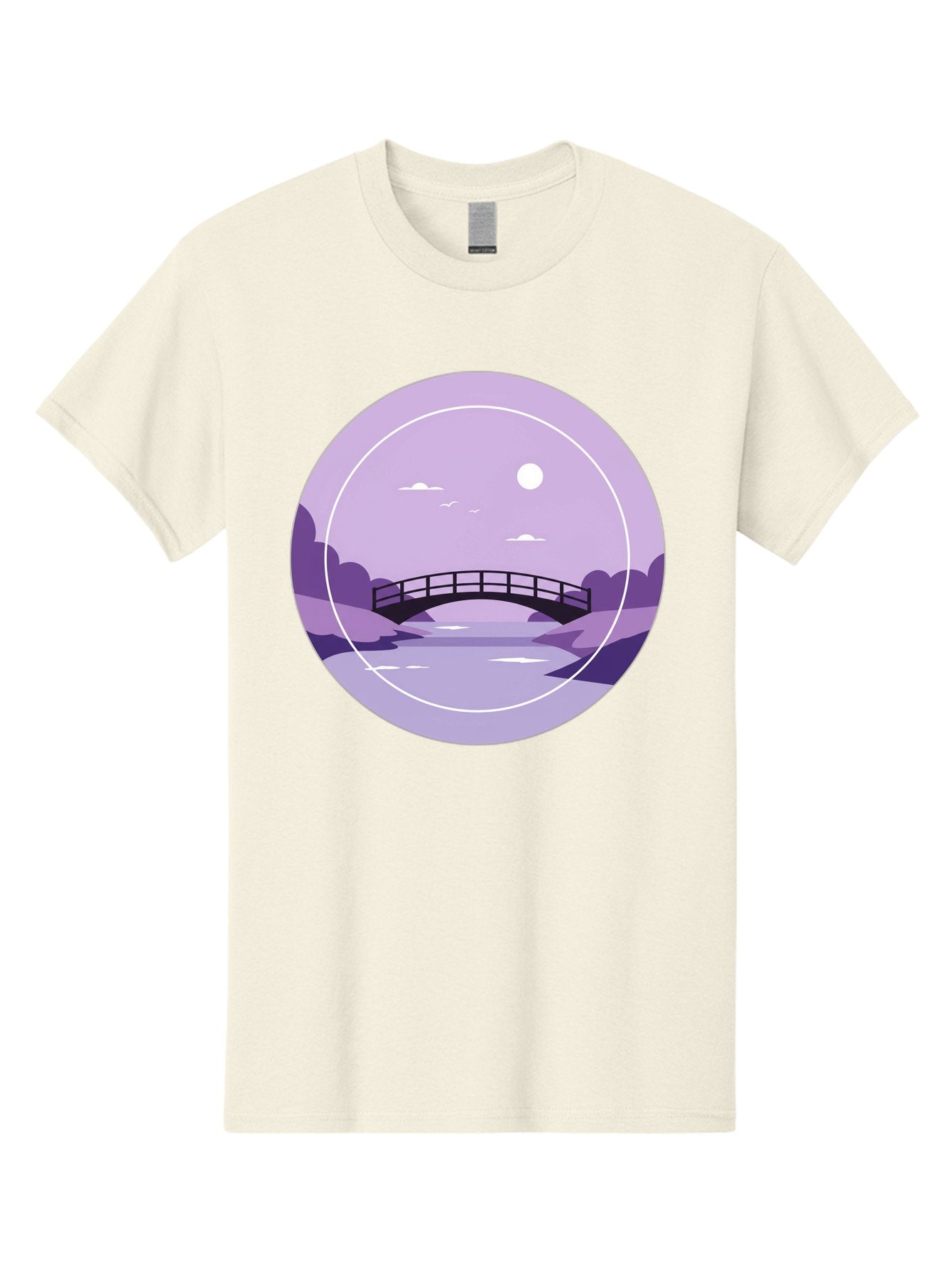 Footbridge-Under-Moonlight Men'S Graphic Tee, 100% Cotton, Comfortable Casual Summer Wear, Machine Washable, Vintage Camera, Old Camera, Antique Camera, Black Camera, Classic Photography, Photography Equipment, Nostalgic Device, Film Camera, Baf095 11