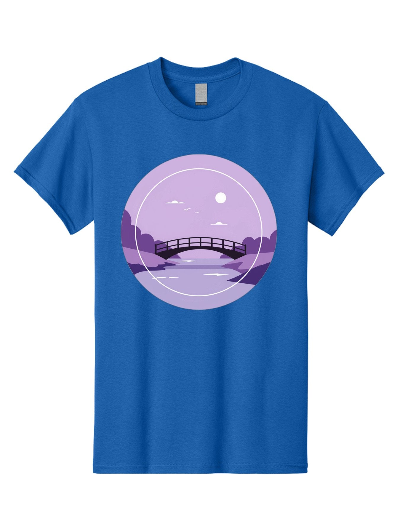 Footbridge-Under-Moonlight Men'S Graphic Tee, 100% Cotton, Comfortable Casual Summer Wear, Machine Washable, Vintage Camera, Old Camera, Antique Camera, Black Camera, Classic Photography, Photography Equipment, Nostalgic Device, Film Camera, Baf095 8