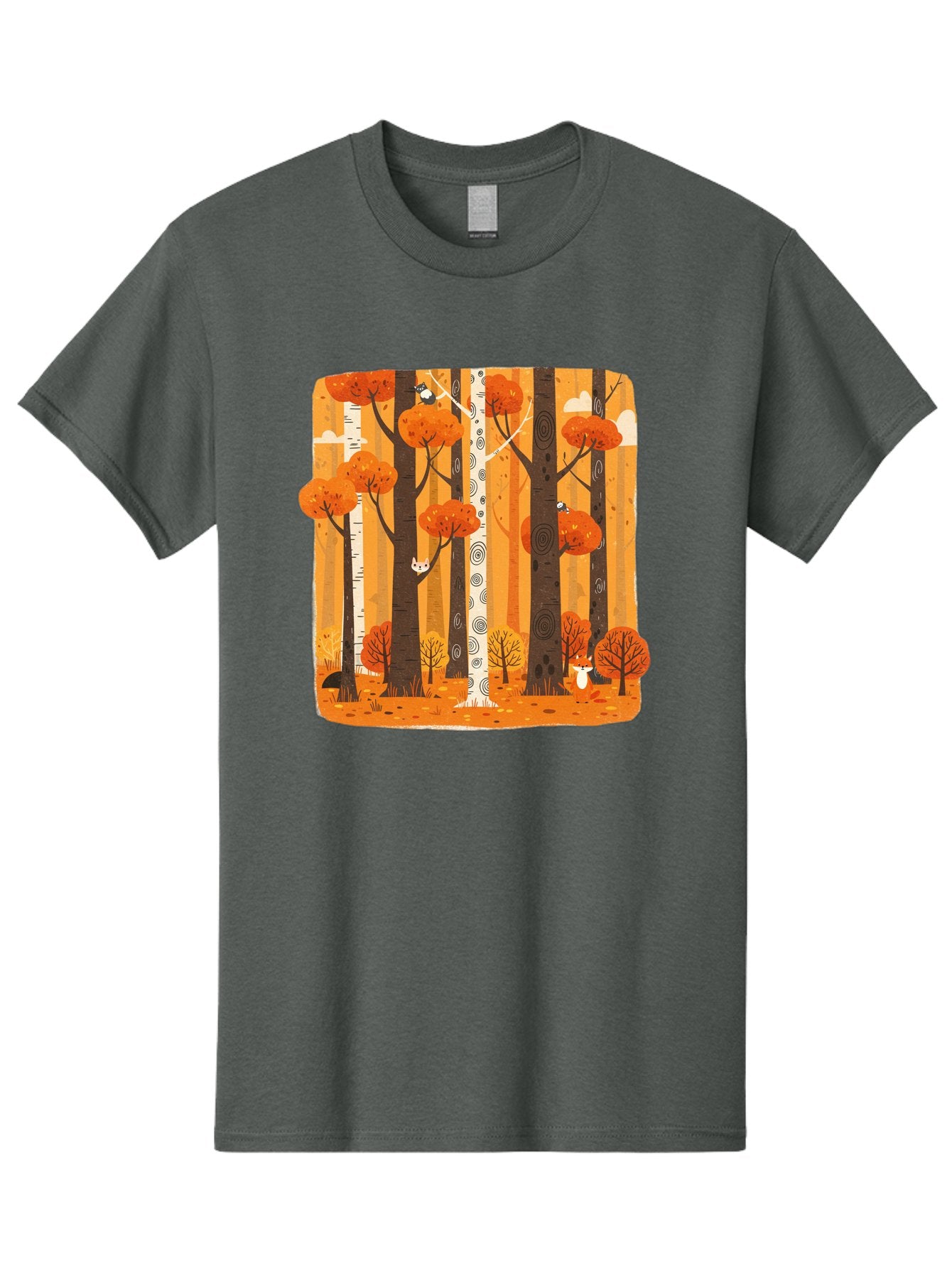 Forest-Scene Men'S Graphic Tee, 100% Cotton, Comfortable Casual Summer Wear, Machine Washable, Vintage Camera, Old Camera, Antique Camera, Black Camera, Classic Photography, Photography Equipment, Nostalgic Device, Film Camera, Camera Art Baf100
