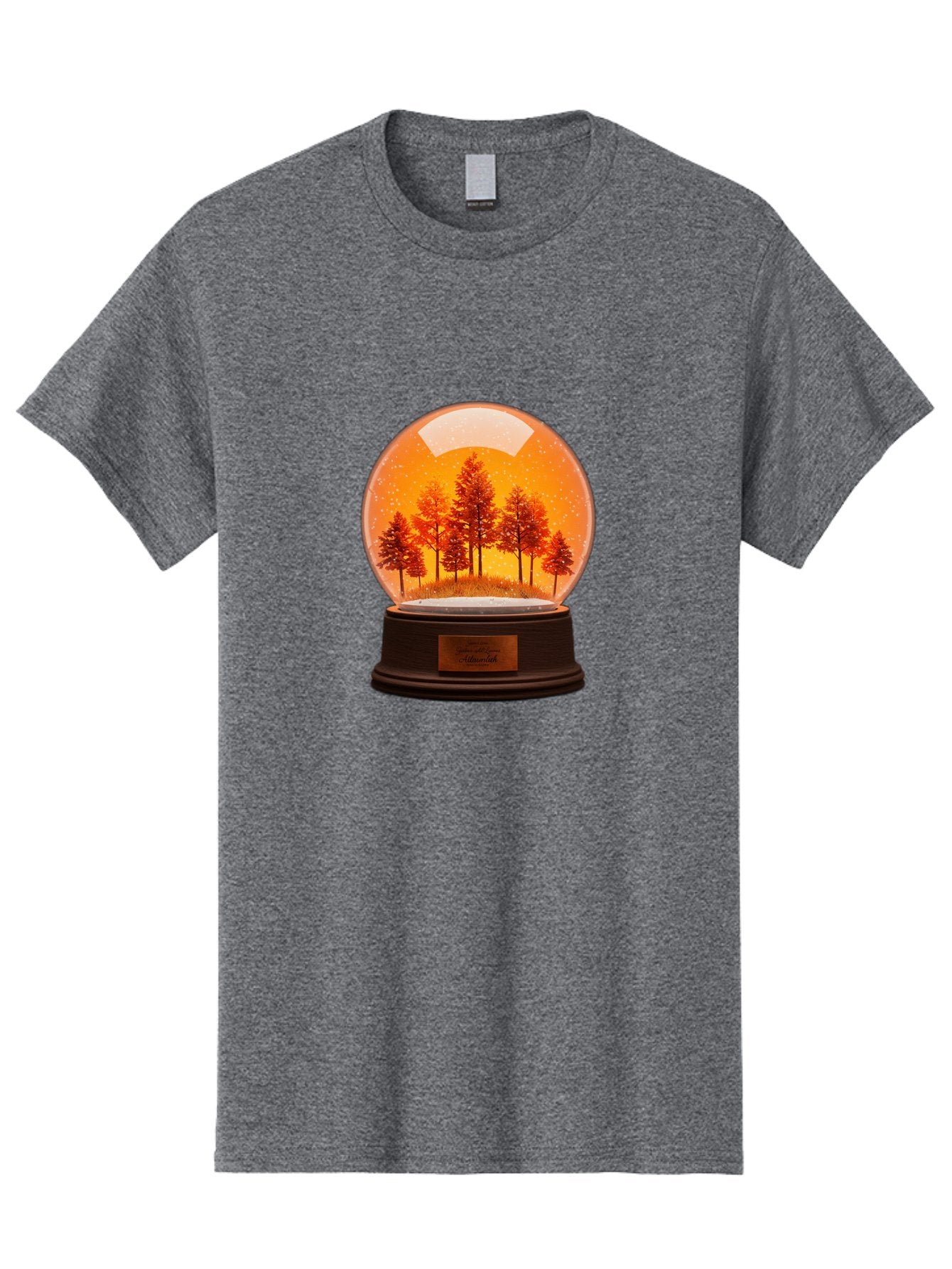 Forest-Snow-Globe Men'S Graphic Tee, 100% Cotton, Comfortable Casual Summer Wear, Machine Washable, Vintage Camera, Old Camera, Antique Camera, Black Camera, Classic Photography, Photography Equipment, Nostalgic Device, Film Camera, Camera Art Baf101
