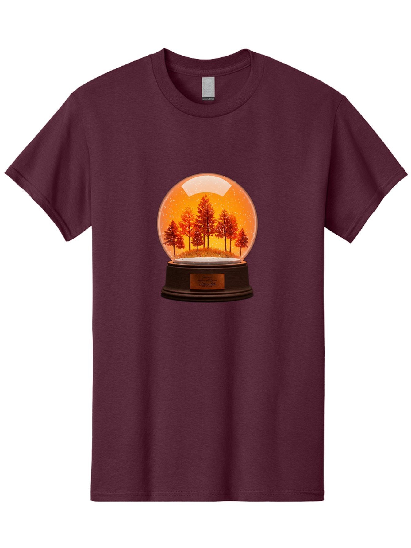 Forest-Snow-Globe Men'S Graphic Tee, 100% Cotton, Comfortable Casual Summer Wear, Machine Washable, Vintage Camera, Old Camera, Antique Camera, Black Camera, Classic Photography, Photography Equipment, Nostalgic Device, Film Camera, Camera Art Baf101