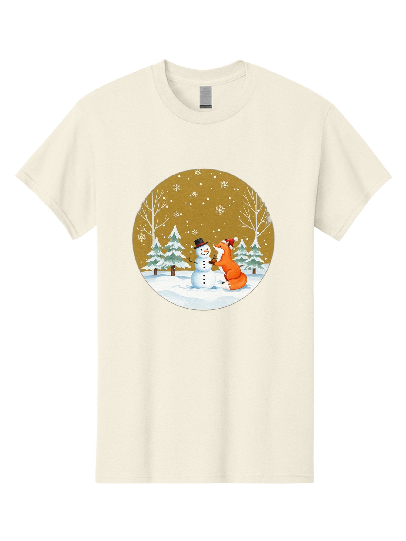 Fox-And-Snowman-Winter-Scene Men'S Graphic Tee, 100% Cotton, Comfortable Casual Summer Wear, Machine Washable, Vintage Camera, Old Camera, Antique Camera, Black Camera, Classic Photography, Photography Equipment, Nostalgic Device, Film Camera, Baf106 4