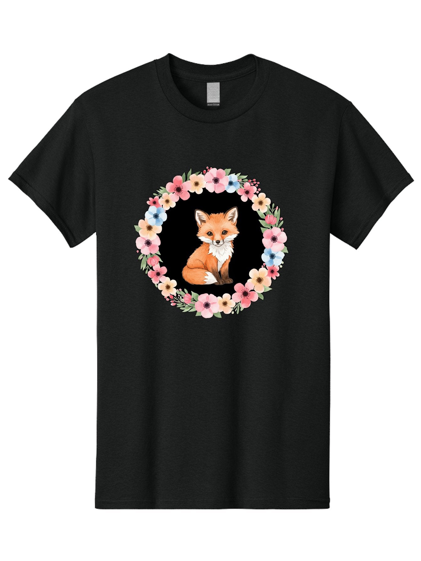 Fox-In-Floral-Wreath Men'S Graphic Tee, 100% Cotton, Comfortable Casual Summer Wear, Machine Washable, Vintage Camera, Old Camera, Antique Camera, Black Camera, Classic Photography, Photography Equipment, Nostalgic Device, Film Camera, Baf108 8