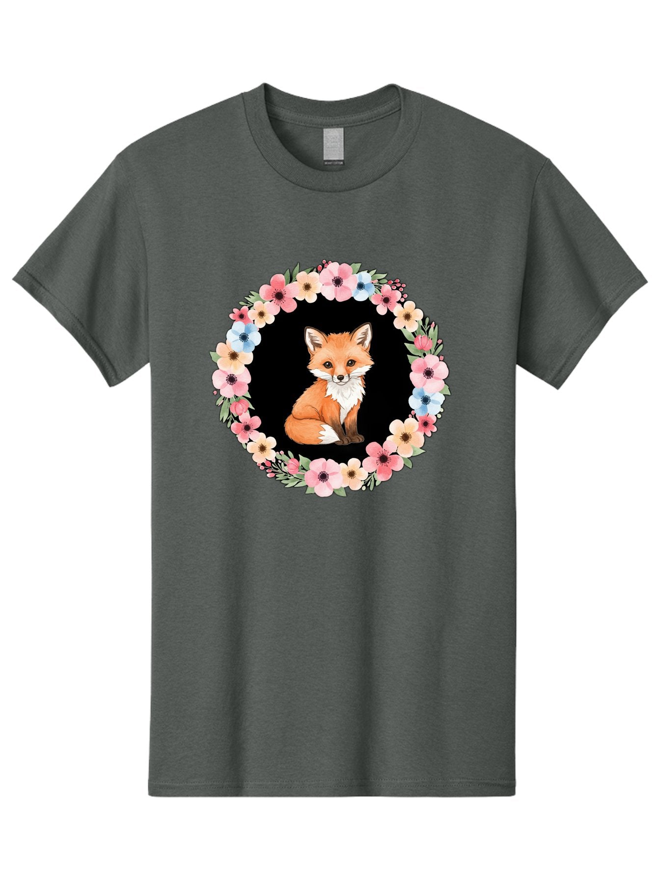 Fox-In-Floral-Wreath Men'S Graphic Tee, 100% Cotton, Comfortable Casual Summer Wear, Machine Washable, Vintage Camera, Old Camera, Antique Camera, Black Camera, Classic Photography, Photography Equipment, Nostalgic Device, Film Camera, Baf108 6