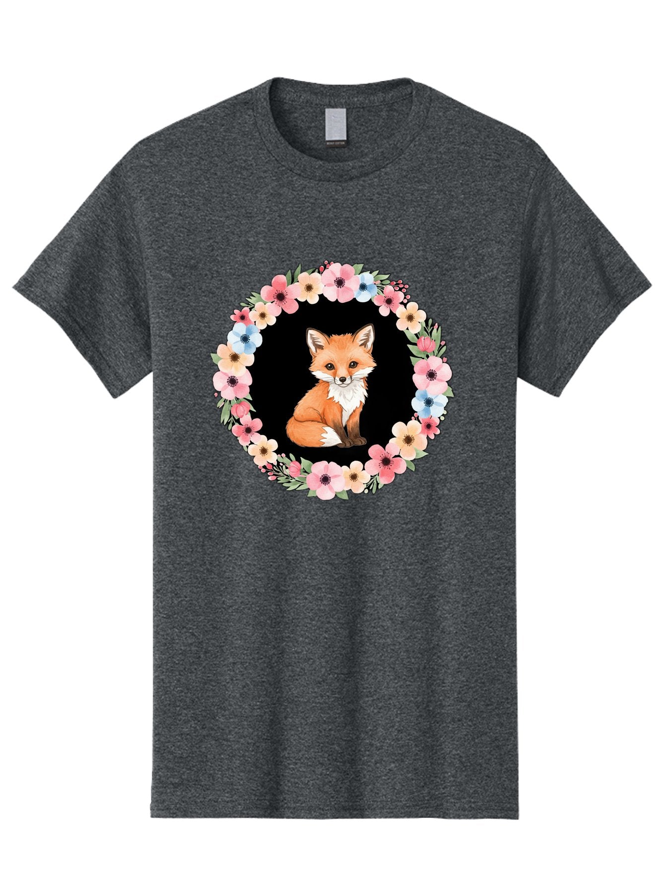 Fox-In-Floral-Wreath Men'S Graphic Tee, 100% Cotton, Comfortable Casual Summer Wear, Machine Washable, Vintage Camera, Old Camera, Antique Camera, Black Camera, Classic Photography, Photography Equipment, Nostalgic Device, Film Camera, Baf108 7