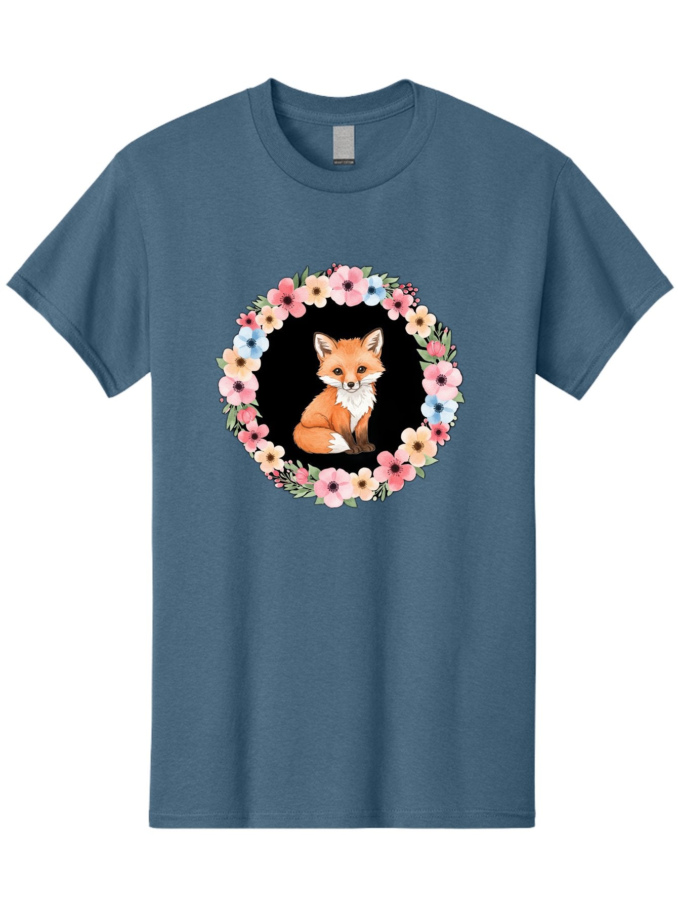 Fox-In-Floral-Wreath Men'S Graphic Tee, 100% Cotton, Comfortable Casual Summer Wear, Machine Washable, Vintage Camera, Old Camera, Antique Camera, Black Camera, Classic Photography, Photography Equipment, Nostalgic Device, Film Camera, Baf108 10