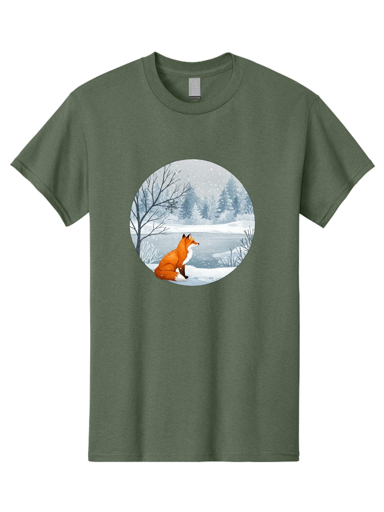 Fox-In-Winter-Landscape Men'S Graphic Tee, 100% Cotton, Comfortable Casual Summer Wear, Machine Washable, Vintage Camera, Old Camera, Antique Camera, Black Camera, Classic Photography, Photography Equipment, Nostalgic Device, Film Camera, Baf109