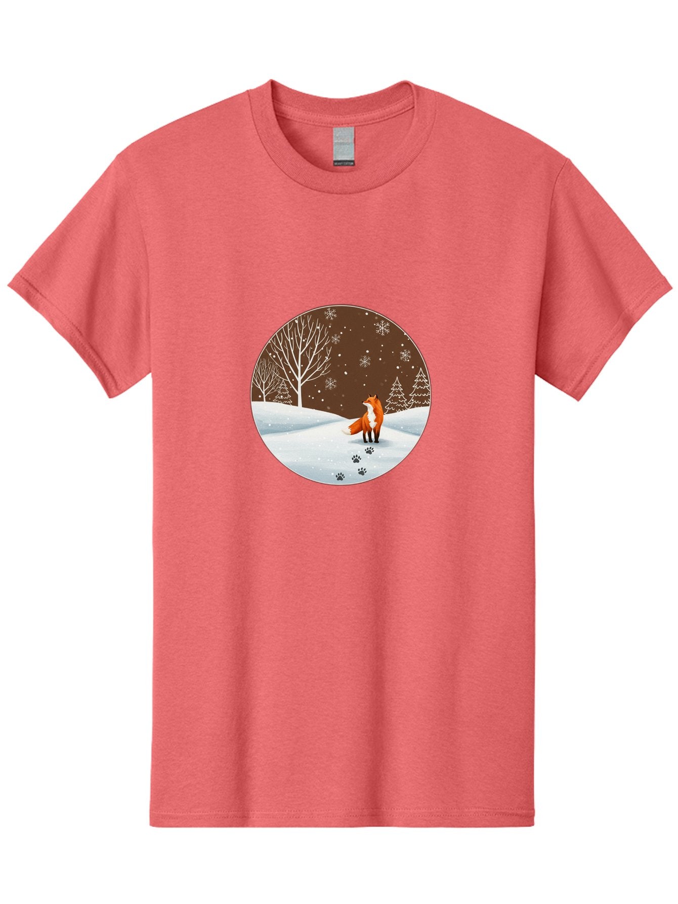 Fox-In-Winter-Scene-1 Men'S Graphic Tee, 100% Cotton, Comfortable Casual Summer Wear, Machine Washable, Vintage Camera, Old Camera, Antique Camera, Black Camera, Classic Photography, Photography Equipment, Nostalgic Device, Film Camera, Baf110 4