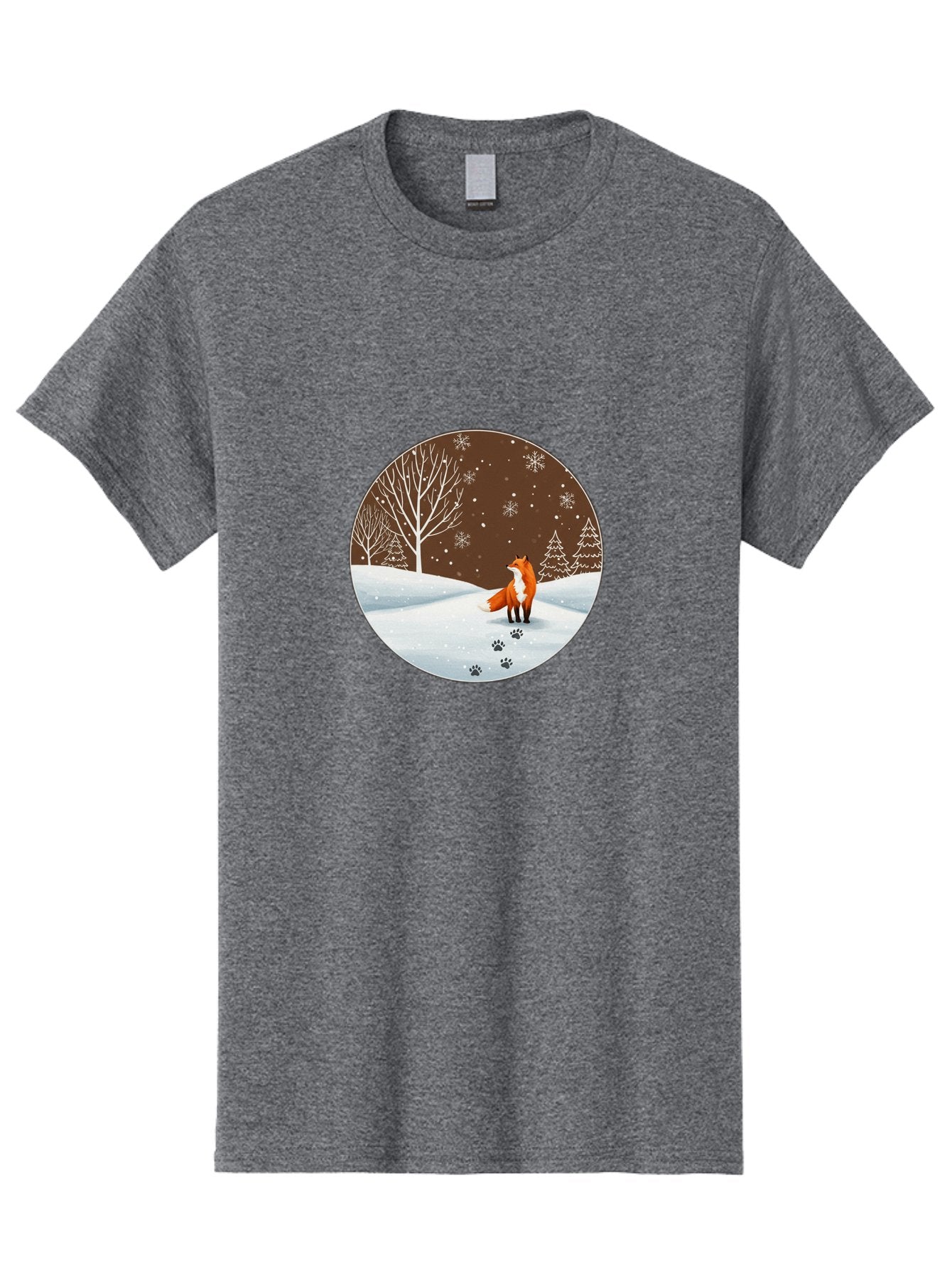 Fox-In-Winter-Scene-1 Men'S Graphic Tee, 100% Cotton, Comfortable Casual Summer Wear, Machine Washable, Vintage Camera, Old Camera, Antique Camera, Black Camera, Classic Photography, Photography Equipment, Nostalgic Device, Film Camera, Baf110 10
