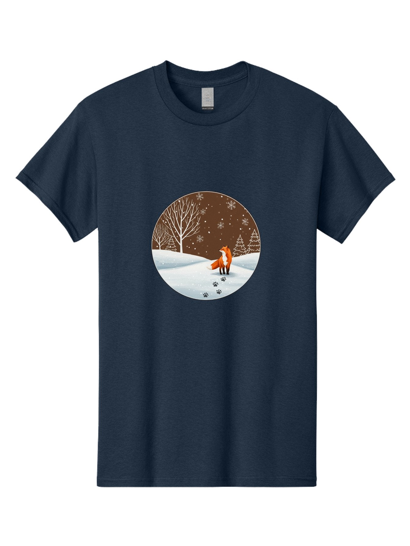 Fox-In-Winter-Scene-1 Men'S Graphic Tee, 100% Cotton, Comfortable Casual Summer Wear, Machine Washable, Vintage Camera, Old Camera, Antique Camera, Black Camera, Classic Photography, Photography Equipment, Nostalgic Device, Film Camera, Baf110 8