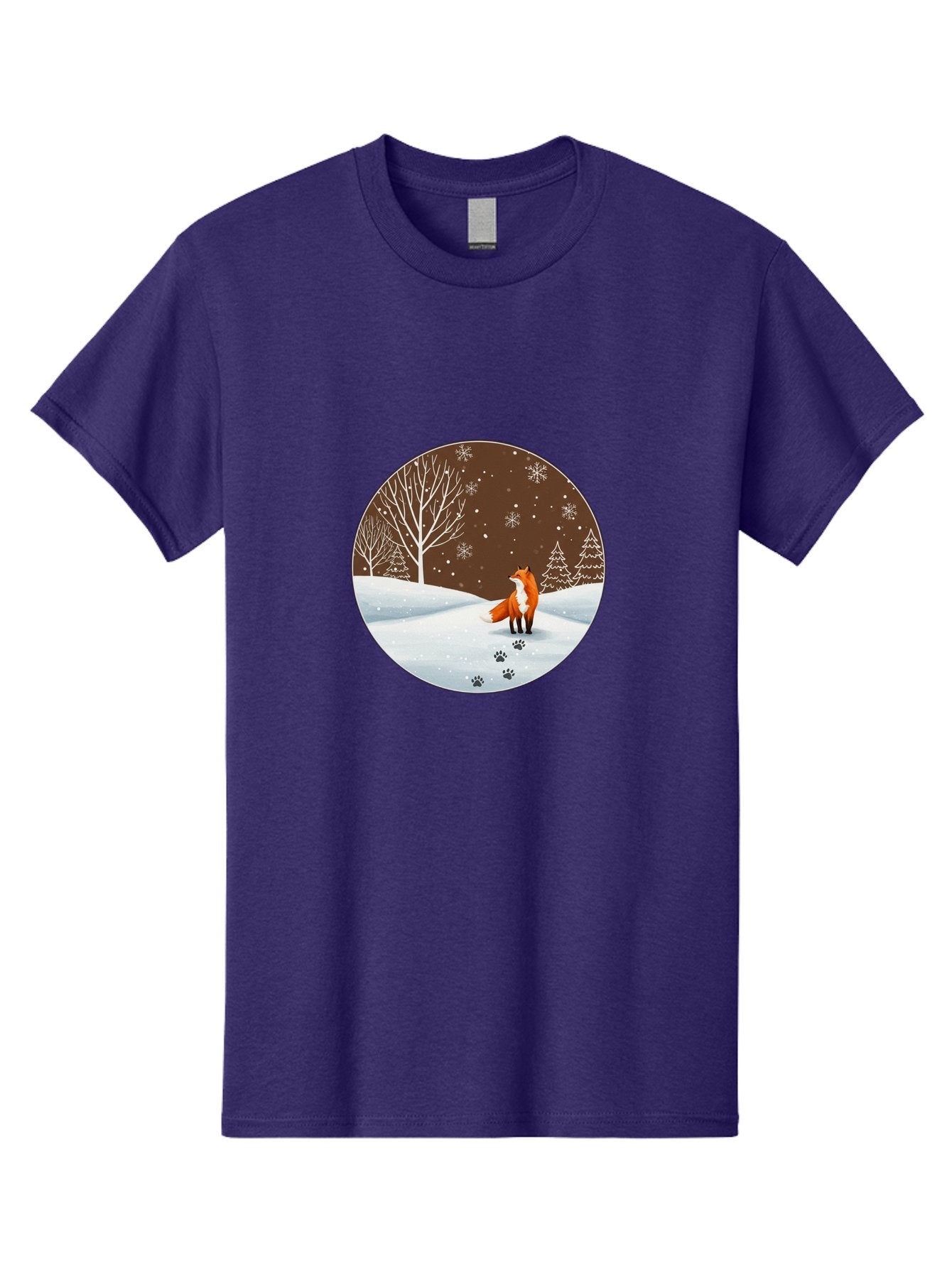 Fox-In-Winter-Scene-1 Men'S Graphic Tee, 100% Cotton, Comfortable Casual Summer Wear, Machine Washable, Vintage Camera, Old Camera, Antique Camera, Black Camera, Classic Photography, Photography Equipment, Nostalgic Device, Film Camera, Baf110 9