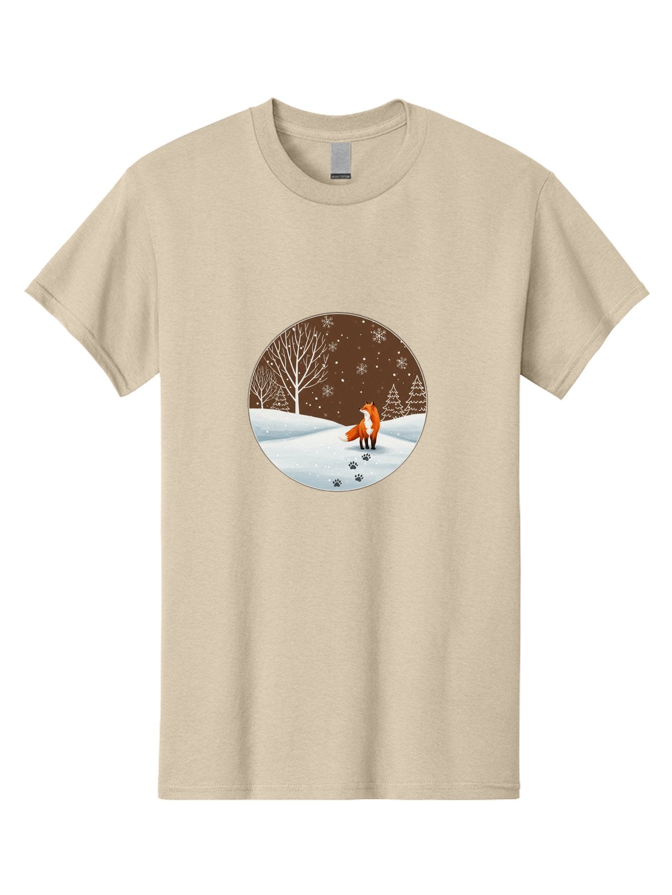 Fox-In-Winter-Scene-1 Men'S Graphic Tee, 100% Cotton, Comfortable Casual Summer Wear, Machine Washable, Vintage Camera, Old Camera, Antique Camera, Black Camera, Classic Photography, Photography Equipment, Nostalgic Device, Film Camera, Baf110