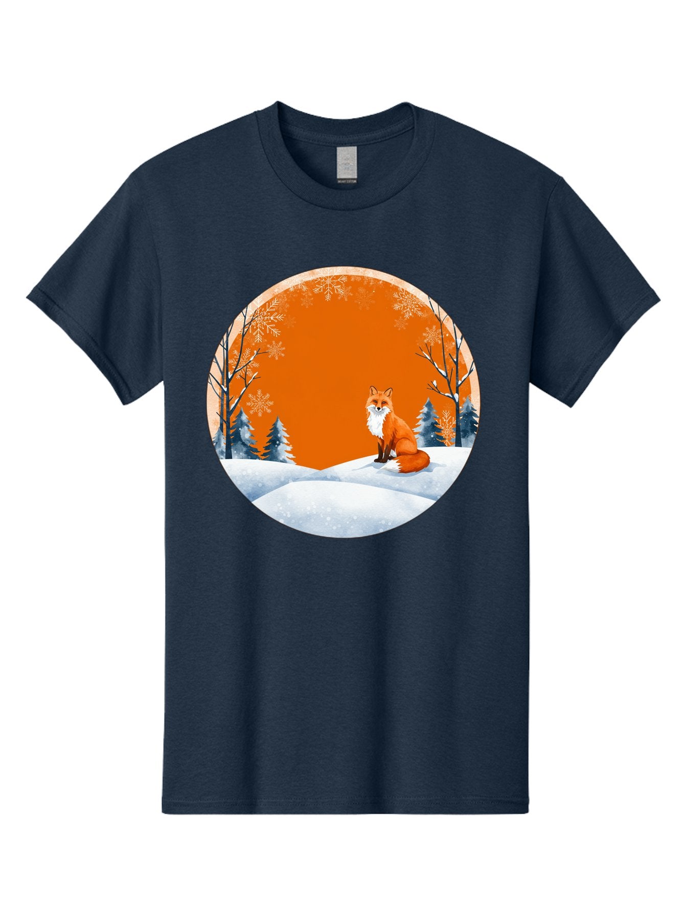 Fox-In-Winter-Scene Men'S Graphic Tee, 100% Cotton, Comfortable Casual Summer Wear, Machine Washable, Vintage Camera, Old Camera, Antique Camera, Black Camera, Classic Photography, Photography Equipment, Nostalgic Device, Film Camera, Baf111