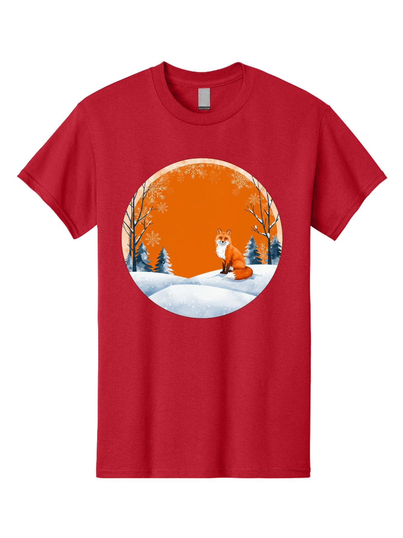 Fox-In-Winter-Scene Men'S Graphic Tee, 100% Cotton, Comfortable Casual Summer Wear, Machine Washable, Vintage Camera, Old Camera, Antique Camera, Black Camera, Classic Photography, Photography Equipment, Nostalgic Device, Film Camera, Baf111