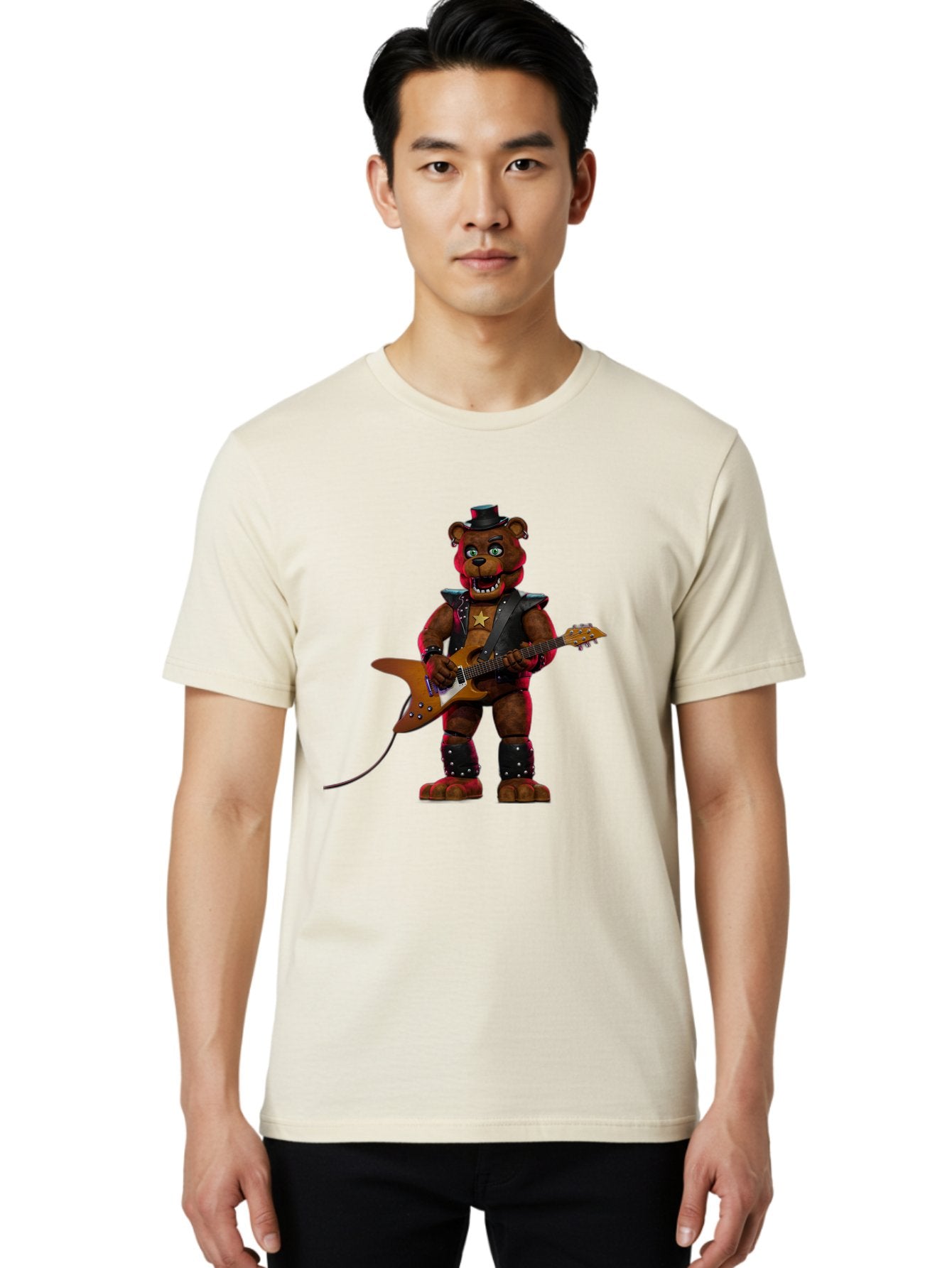 Freddy-Fazbear-1 Men'S Graphic Tee, 100% Cotton, Comfortable Casual Summer Wear, Machine Washable, Vintage Camera, Old Camera, Antique Camera, Black Camera, Classic Photography, Photography Equipment, Nostalgic Device, Film Camera, Camera Art Baf114 26