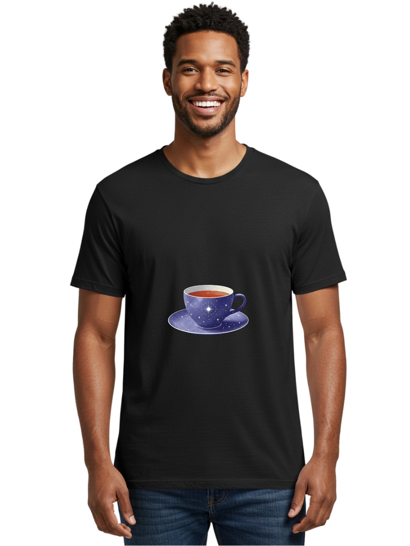Galaxy-Tea-Cup Men'S Graphic Tee, 100% Cotton, Comfortable Casual Summer Wear, Machine Washable, Vintage Camera, Old Camera, Antique Camera, Black Camera, Classic Photography, Photography Equipment, Nostalgic Device, Film Camera, Camera Art Baf122 22