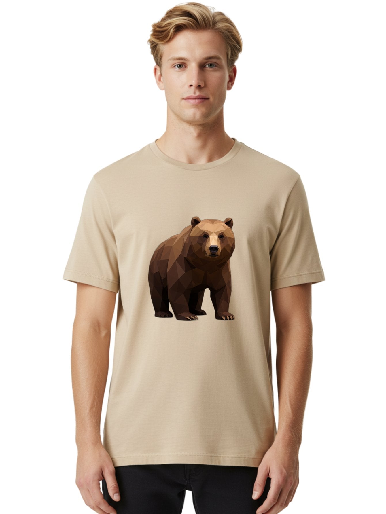 Geometric-Bear-2 Men'S Graphic Tee, 100% Cotton, Comfortable Casual Summer Wear, Machine Washable, Vintage Camera, Old Camera, Antique Camera, Black Camera, Classic Photography, Photography Equipment, Nostalgic Device, Film Camera, Camera Art Baf124 16