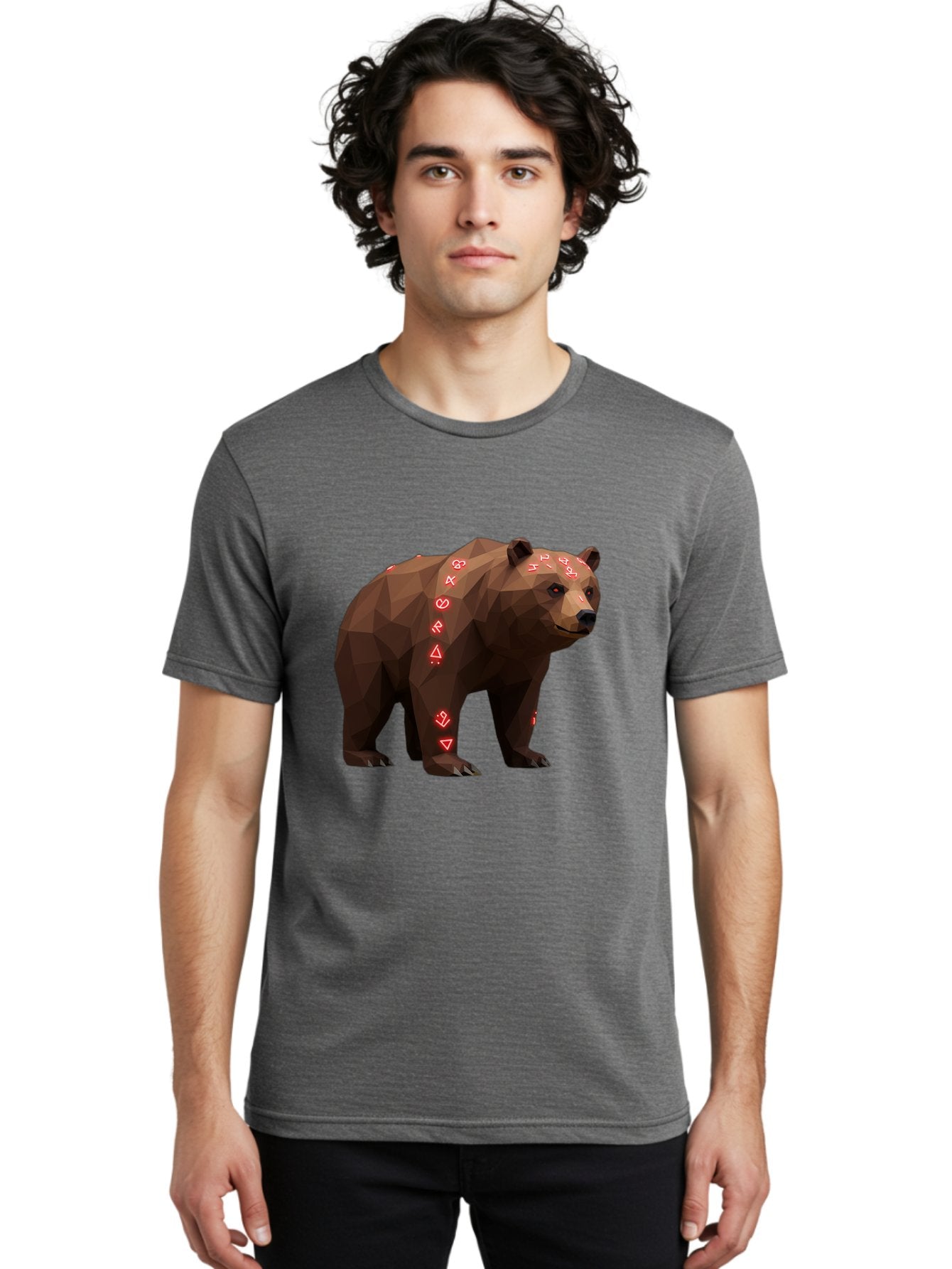 Geometric-Bear Men'S Graphic Tee, 100% Cotton, Comfortable Casual Summer Wear, Machine Washable, Vintage Camera, Old Camera, Antique Camera, Black Camera, Classic Photography, Photography Equipment, Nostalgic Device, Film Camera, Camera Art Baf125 30