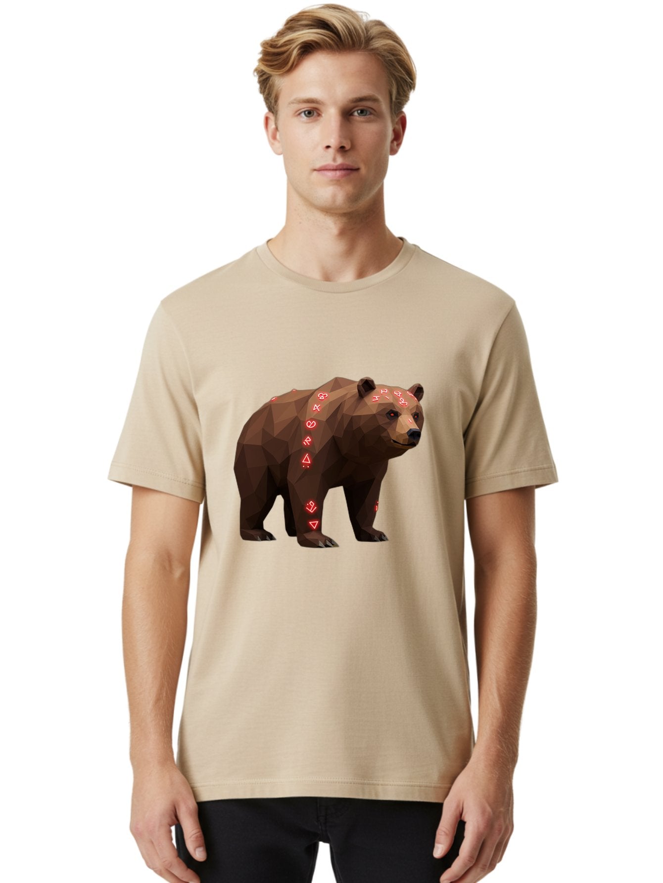 Geometric-Bear Men'S Graphic Tee, 100% Cotton, Comfortable Casual Summer Wear, Machine Washable, Vintage Camera, Old Camera, Antique Camera, Black Camera, Classic Photography, Photography Equipment, Nostalgic Device, Film Camera, Camera Art Baf125 23