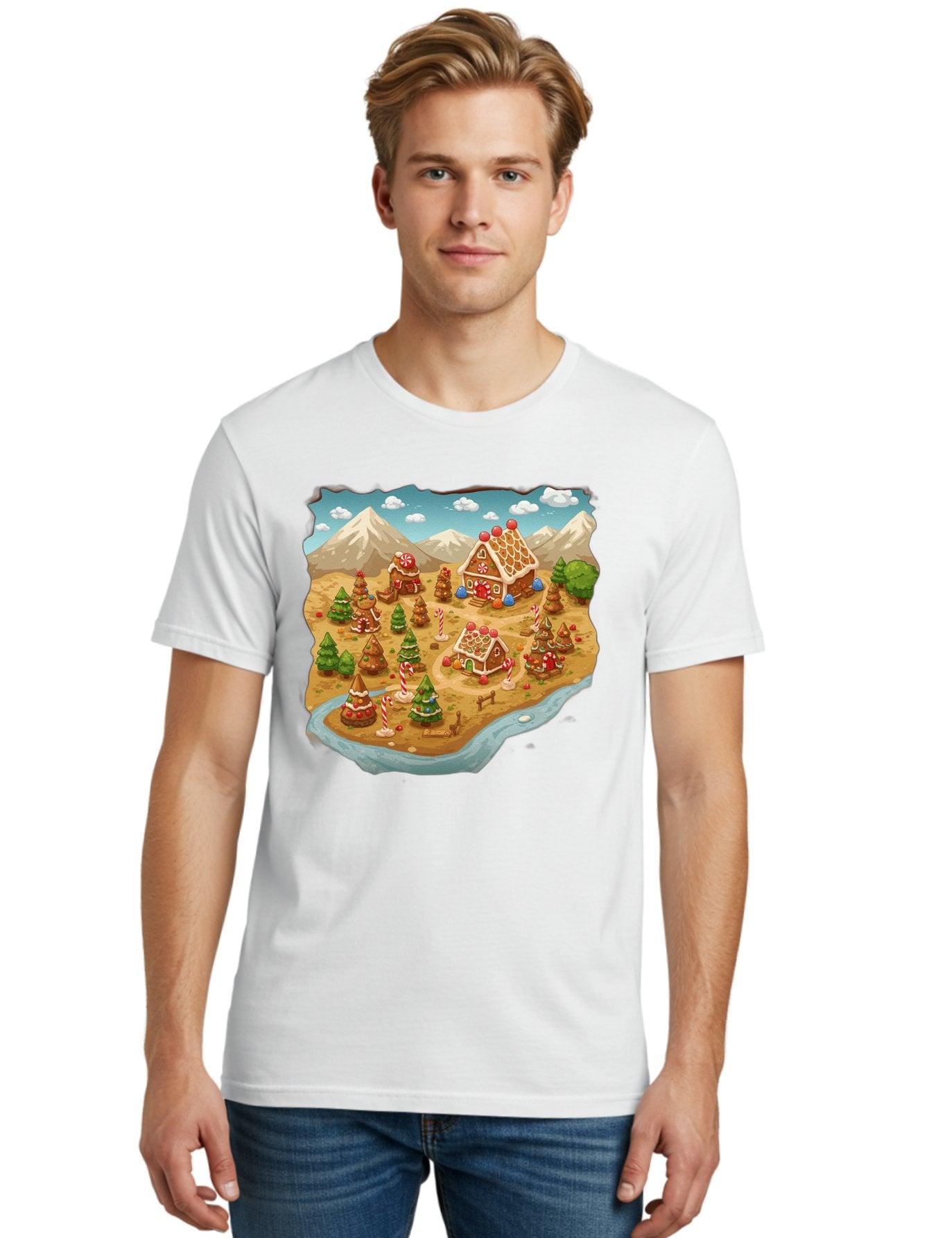 Gingerbread-Village Men'S Graphic Tee, 100% Cotton, Comfortable Casual Summer Wear, Machine Washable, Vintage Camera, Old Camera, Antique Camera, Black Camera, Classic Photography, Photography Equipment, Nostalgic Device, Film Camera, Baf129 25