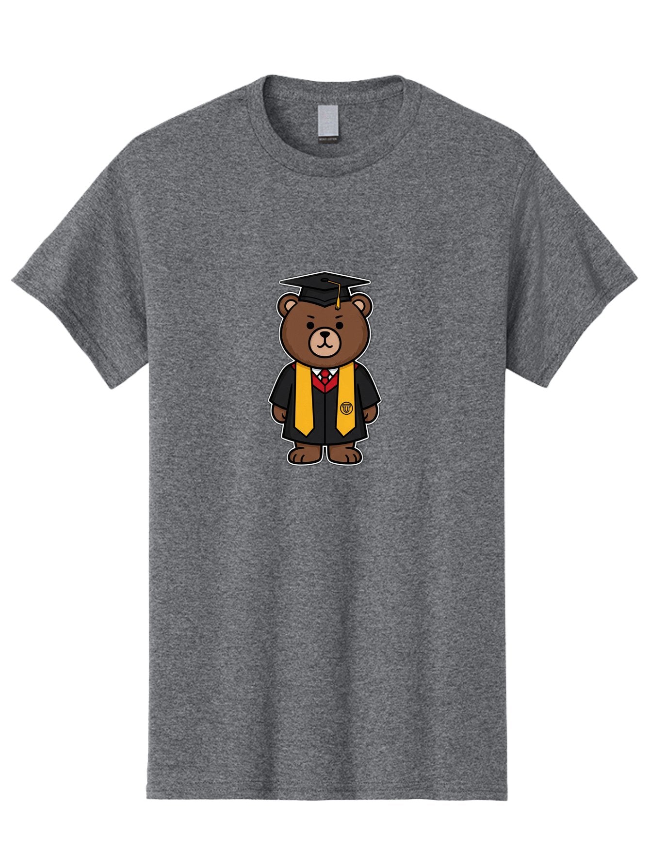 Graduation-Bear Men'S Graphic Tee, 100% Cotton, Comfortable Casual Summer Wear, Machine Washable, Vintage Camera, Old Camera, Antique Camera, Black Camera, Classic Photography, Photography Equipment, Nostalgic Device, Film Camera, Camera Art Baf134 9