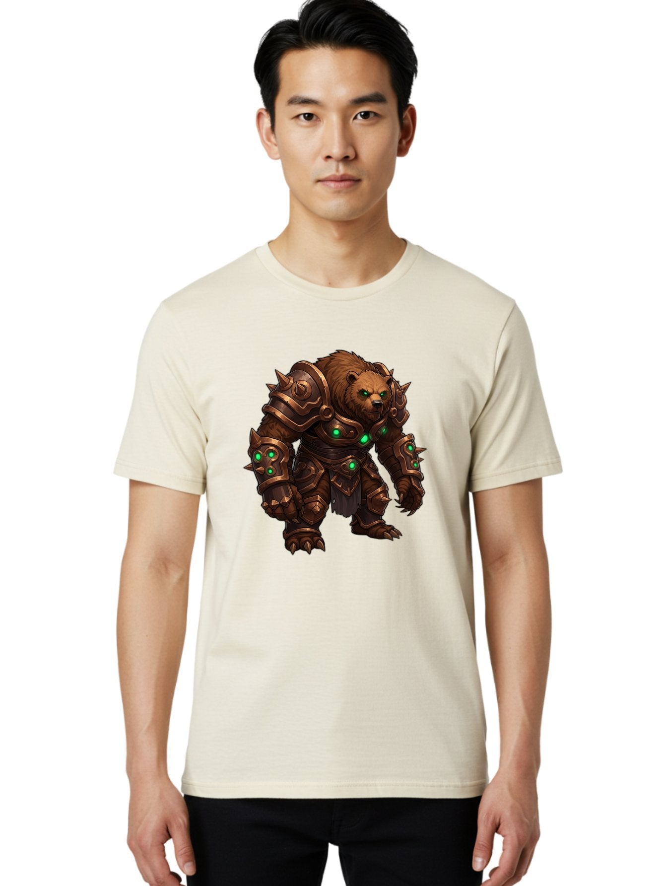 Guardian-Bear-1 Men'S Graphic Tee, 100% Cotton, Comfortable Casual Summer Wear, Machine Washable, Vintage Camera, Old Camera, Antique Camera, Black Camera, Classic Photography, Photography Equipment, Nostalgic Device, Film Camera, Camera Art Baf140 23