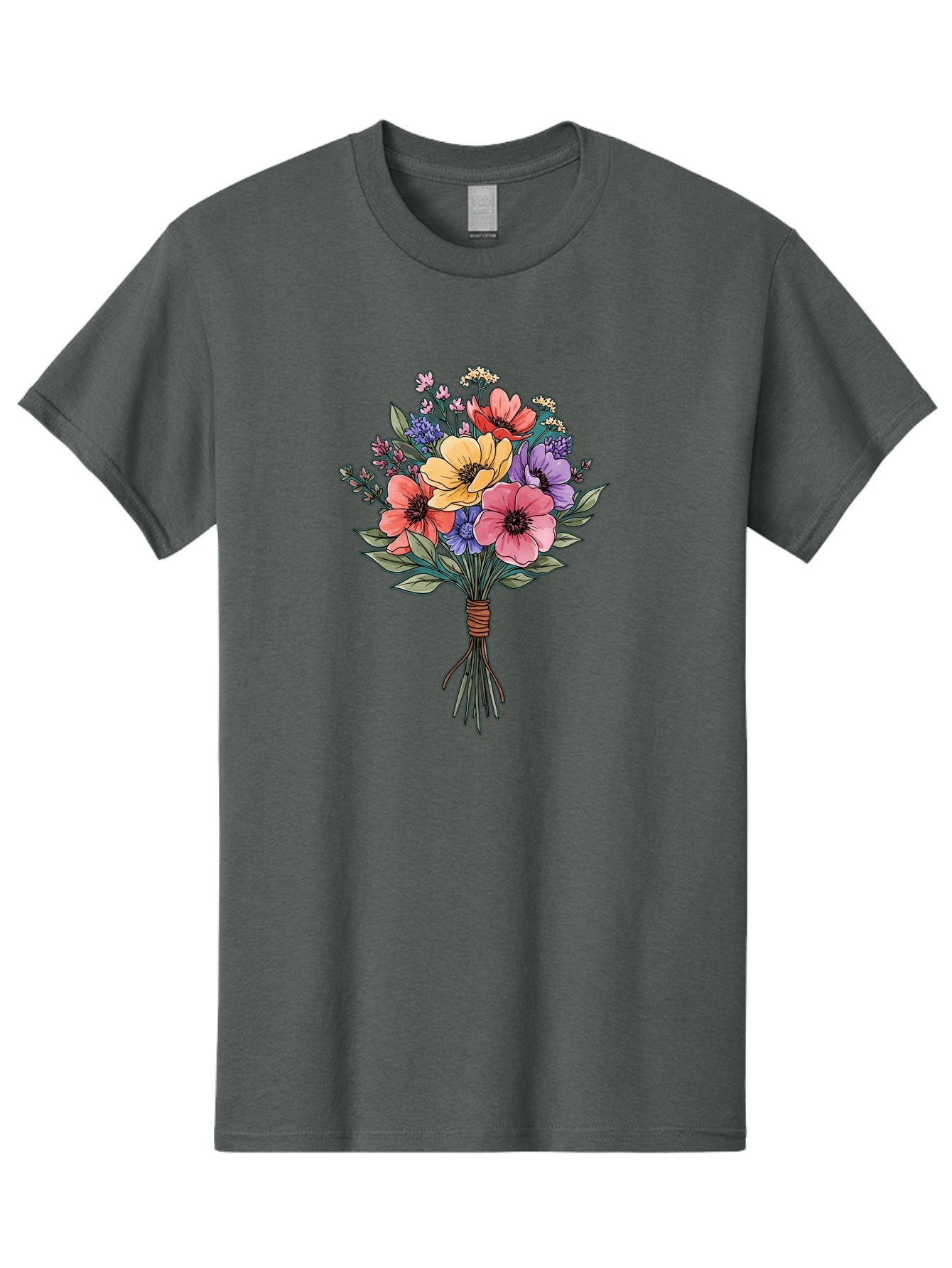 Illustrated-Flower-Bouquet Men'S Graphic Tee, 100% Cotton, Comfortable Casual Summer Wear, Machine Washable, Vintage Camera, Old Camera, Antique Camera, Black Camera, Classic Photography, Photography Equipment, Nostalgic Device, Film Camera, Baf150 10