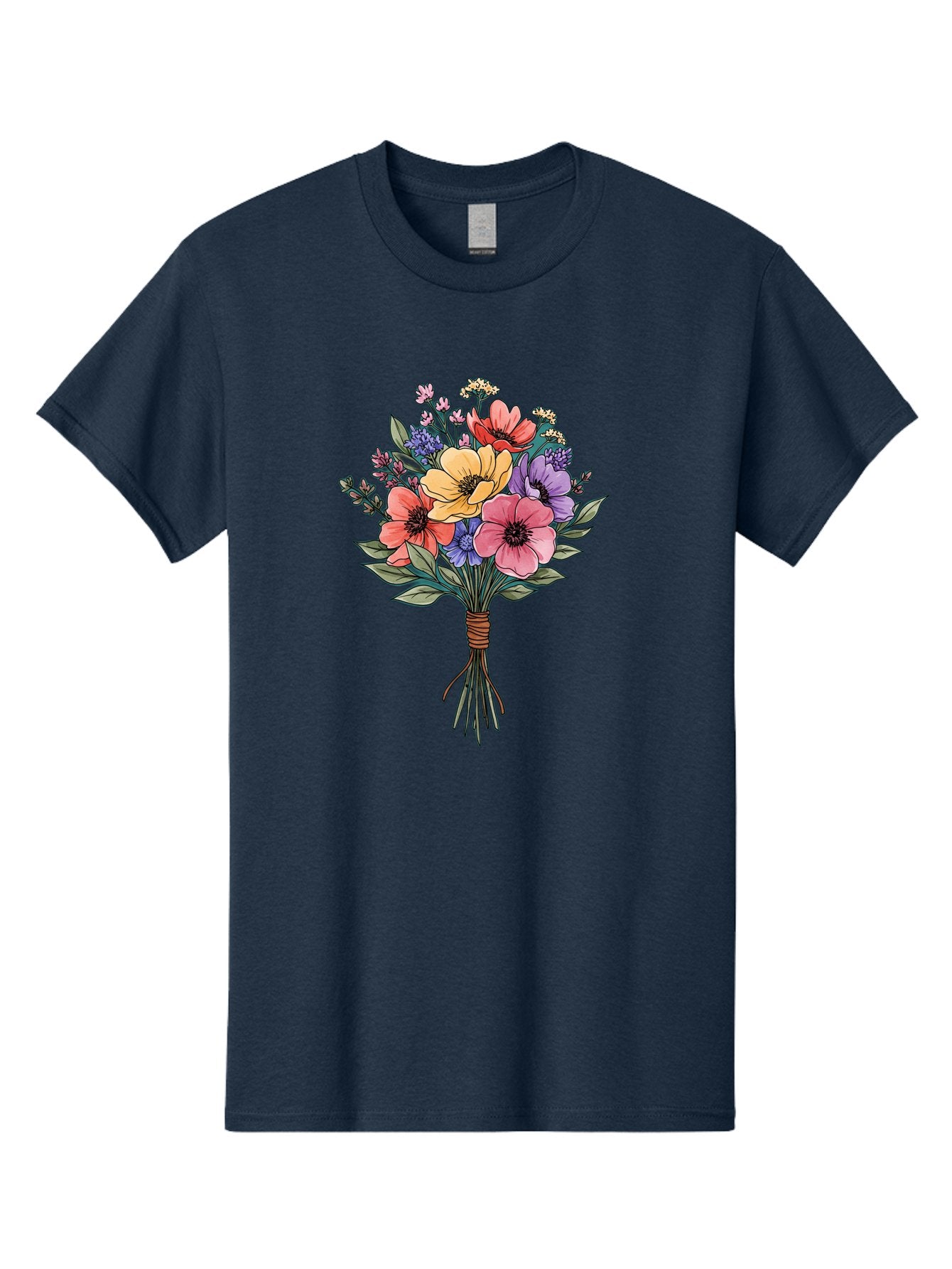 Illustrated-Flower-Bouquet Men'S Graphic Tee, 100% Cotton, Comfortable Casual Summer Wear, Machine Washable, Vintage Camera, Old Camera, Antique Camera, Black Camera, Classic Photography, Photography Equipment, Nostalgic Device, Film Camera, Baf150 15