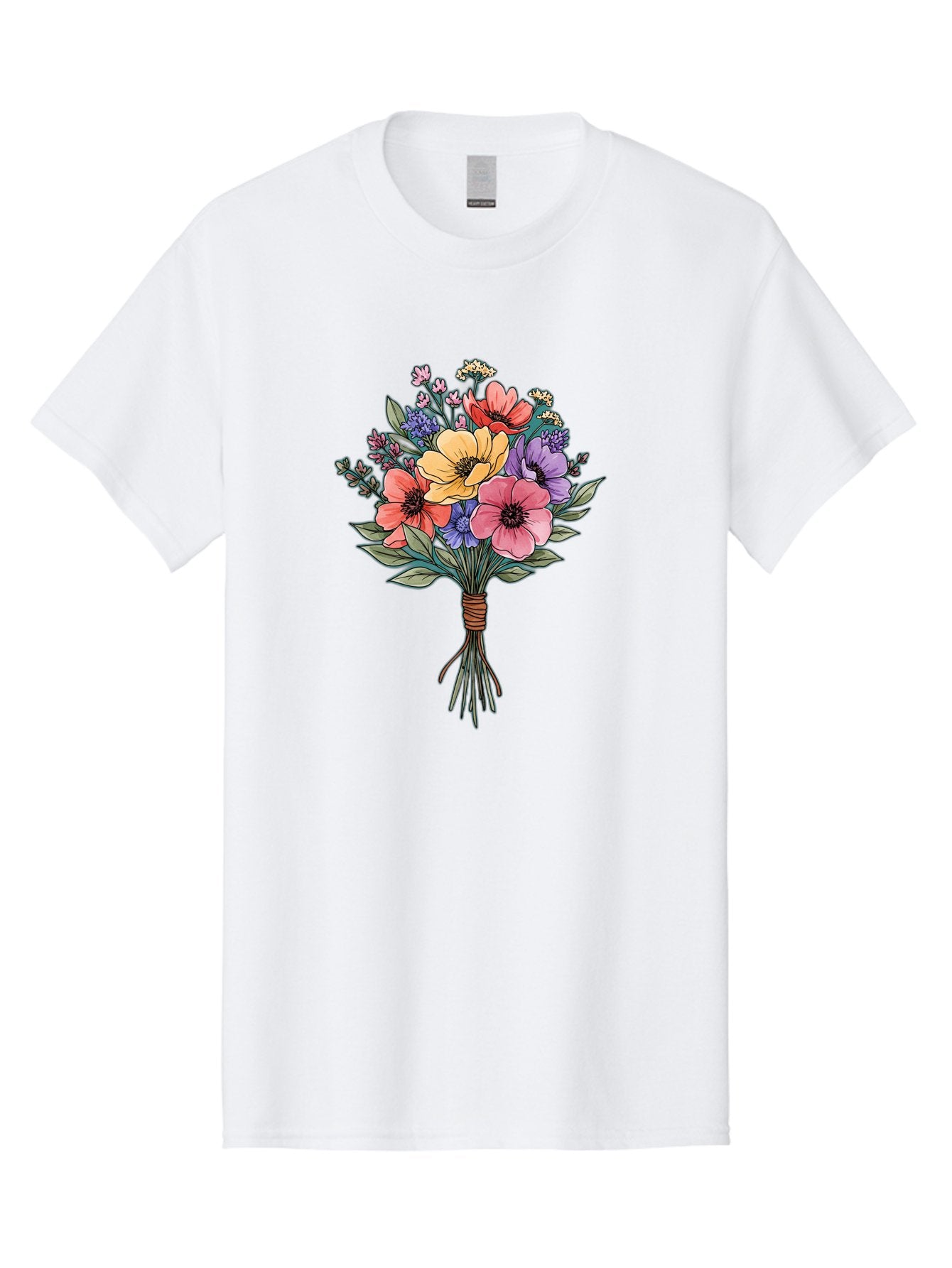 Illustrated-Flower-Bouquet Men'S Graphic Tee, 100% Cotton, Comfortable Casual Summer Wear, Machine Washable, Vintage Camera, Old Camera, Antique Camera, Black Camera, Classic Photography, Photography Equipment, Nostalgic Device, Film Camera, Baf150 4