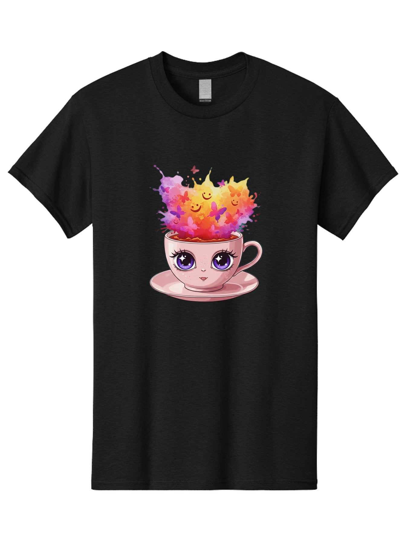 Kawaii-Coffee-Cup Men'S Graphic Tee, 100% Cotton, Comfortable Casual Summer Wear, Machine Washable, Vintage Camera, Old Camera, Antique Camera, Black Camera, Classic Photography, Photography Equipment, Nostalgic Device, Film Camera, Camera Art Baf158 9