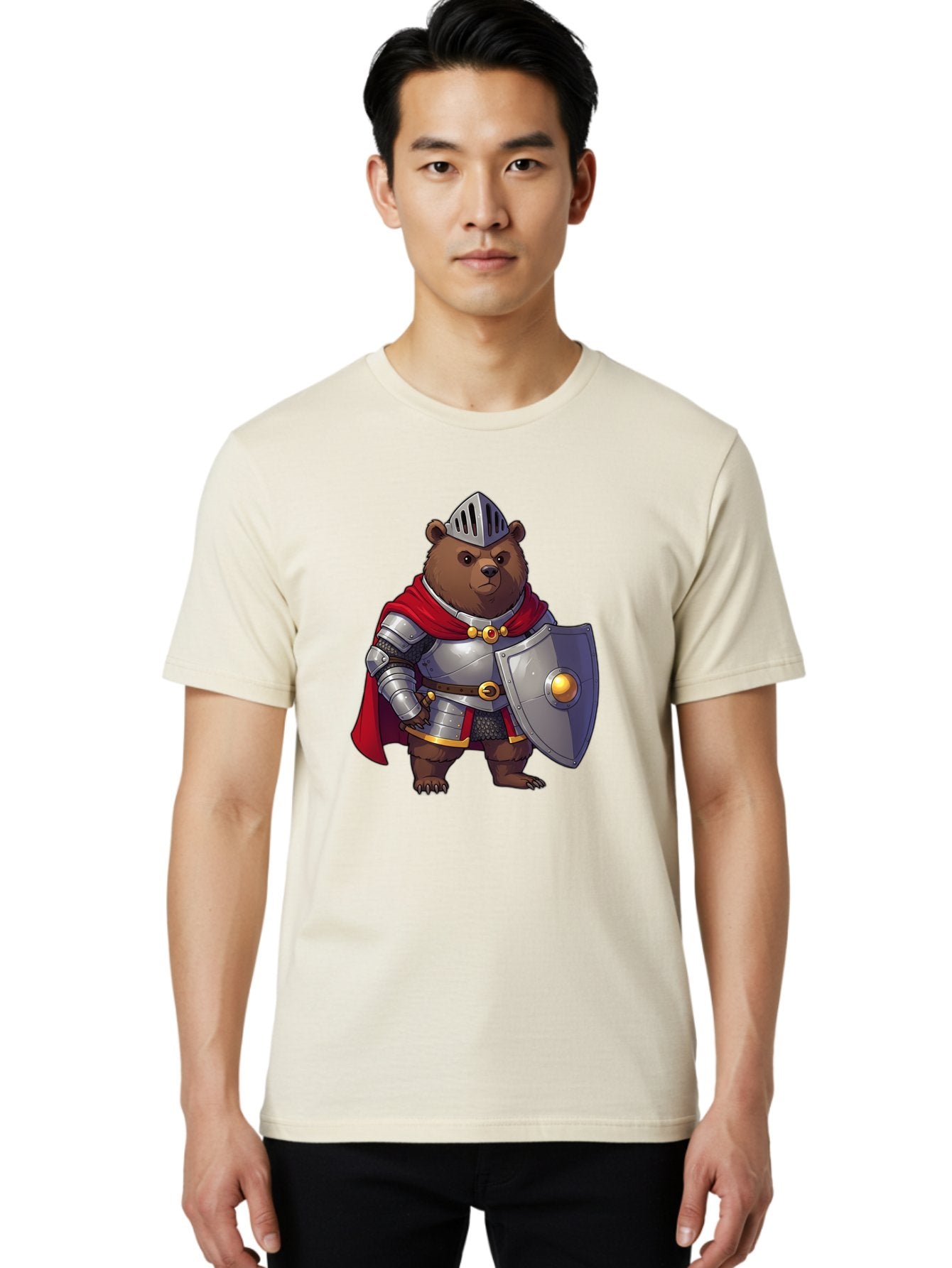 Knight-Bear-2 Men'S Graphic Tee, 100% Cotton, Comfortable Casual Summer Wear, Machine Washable, Vintage Camera, Old Camera, Antique Camera, Black Camera, Classic Photography, Photography Equipment, Nostalgic Device, Film Camera, Camera Art Baf166 21