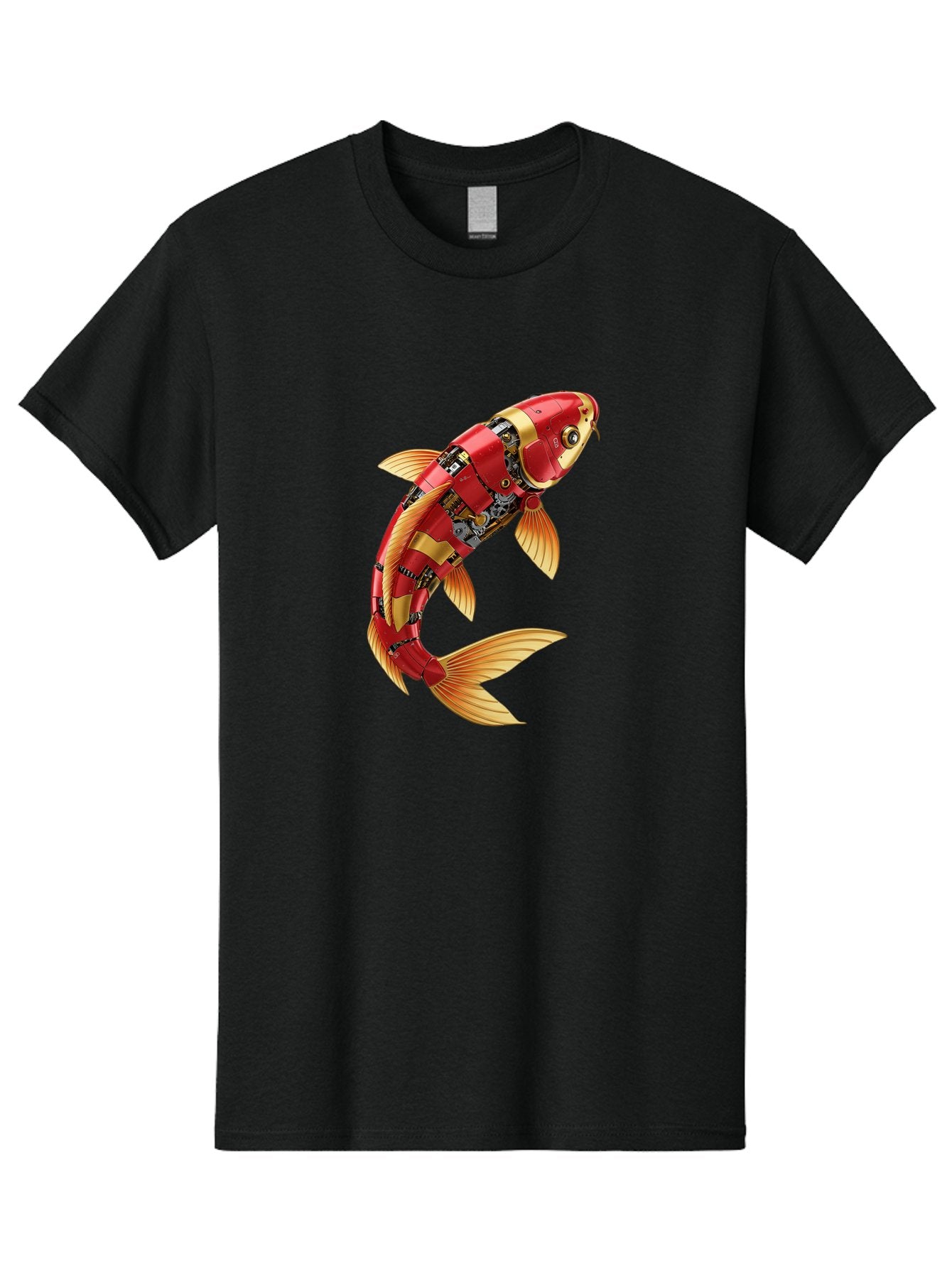 Koi-Fish-Robot-1 Men'S Graphic Tee, 100% Cotton, Comfortable Casual Summer Wear, Machine Washable, Vintage Camera, Old Camera, Antique Camera, Black Camera, Classic Photography, Photography Equipment, Nostalgic Device, Film Camera, Camera Art Baf171 12