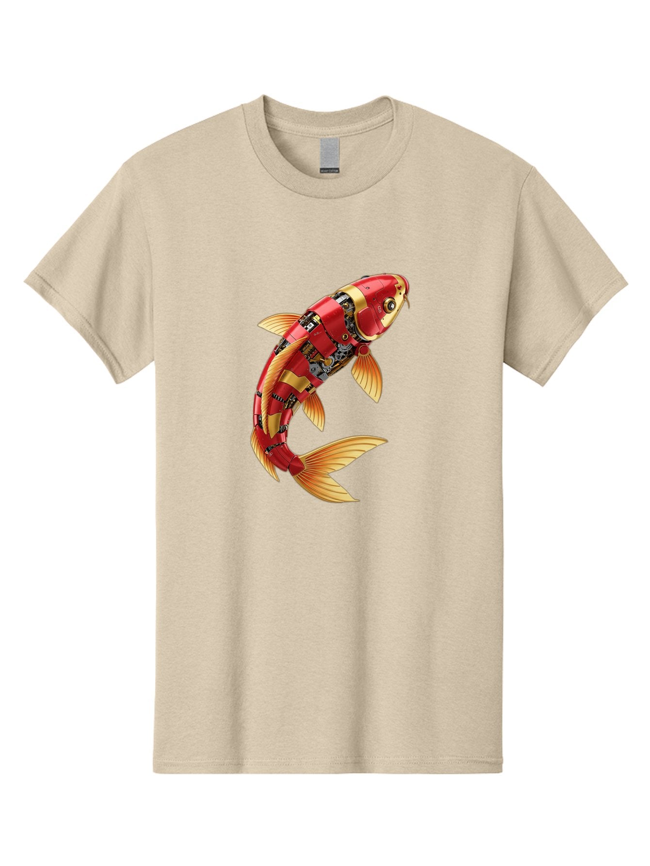 Koi-Fish-Robot-1 Men'S Graphic Tee, 100% Cotton, Comfortable Casual Summer Wear, Machine Washable, Vintage Camera, Old Camera, Antique Camera, Black Camera, Classic Photography, Photography Equipment, Nostalgic Device, Film Camera, Camera Art Baf171 3