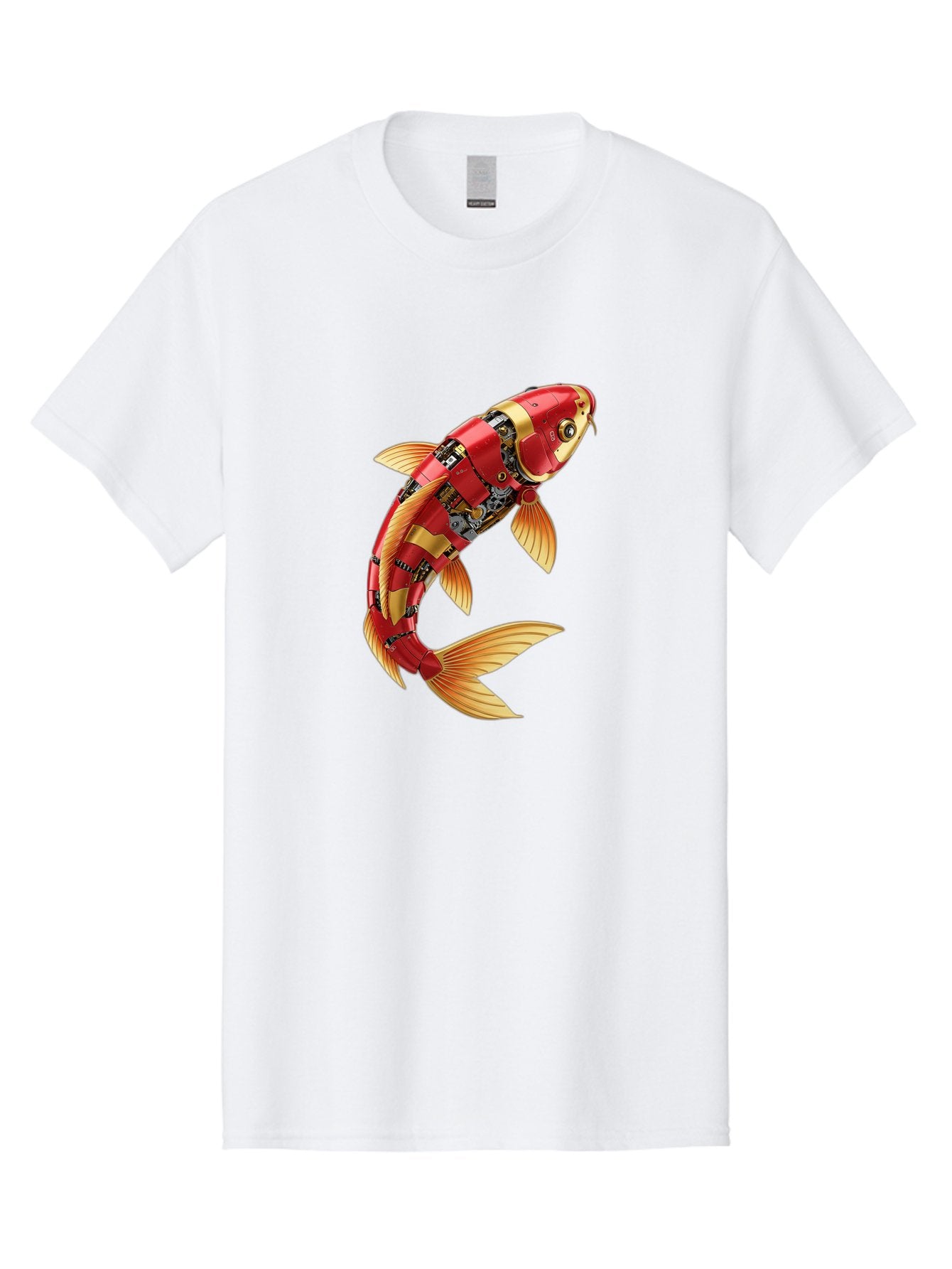 Koi-Fish-Robot-1 Men'S Graphic Tee, 100% Cotton, Comfortable Casual Summer Wear, Machine Washable, Vintage Camera, Old Camera, Antique Camera, Black Camera, Classic Photography, Photography Equipment, Nostalgic Device, Film Camera, Camera Art Baf171 6