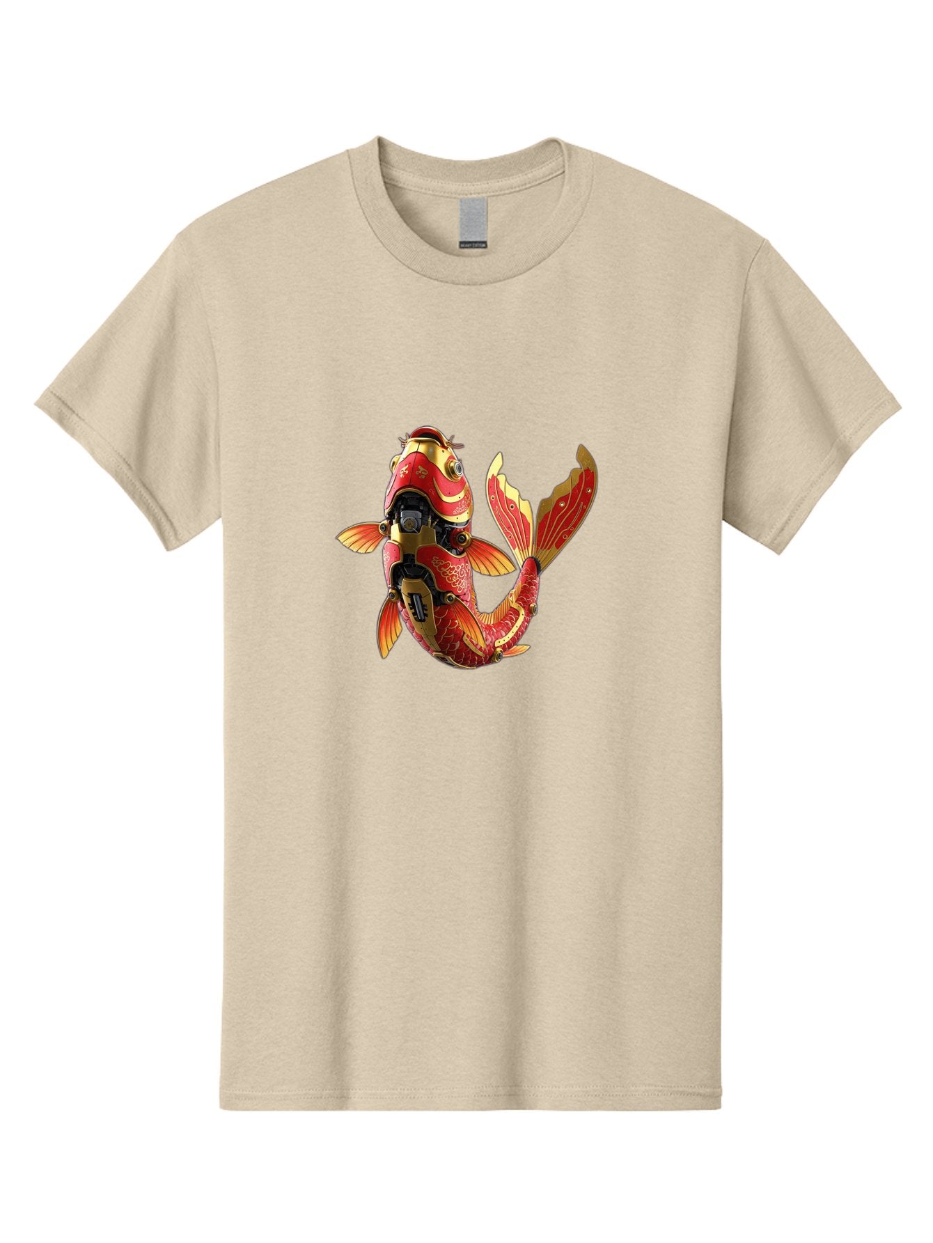 Koi-Fish-Robot-2 Men'S Graphic Tee, 100% Cotton, Comfortable Casual Summer Wear, Machine Washable, Vintage Camera, Old Camera, Antique Camera, Black Camera, Classic Photography, Photography Equipment, Nostalgic Device, Film Camera, Camera Art Baf172 12