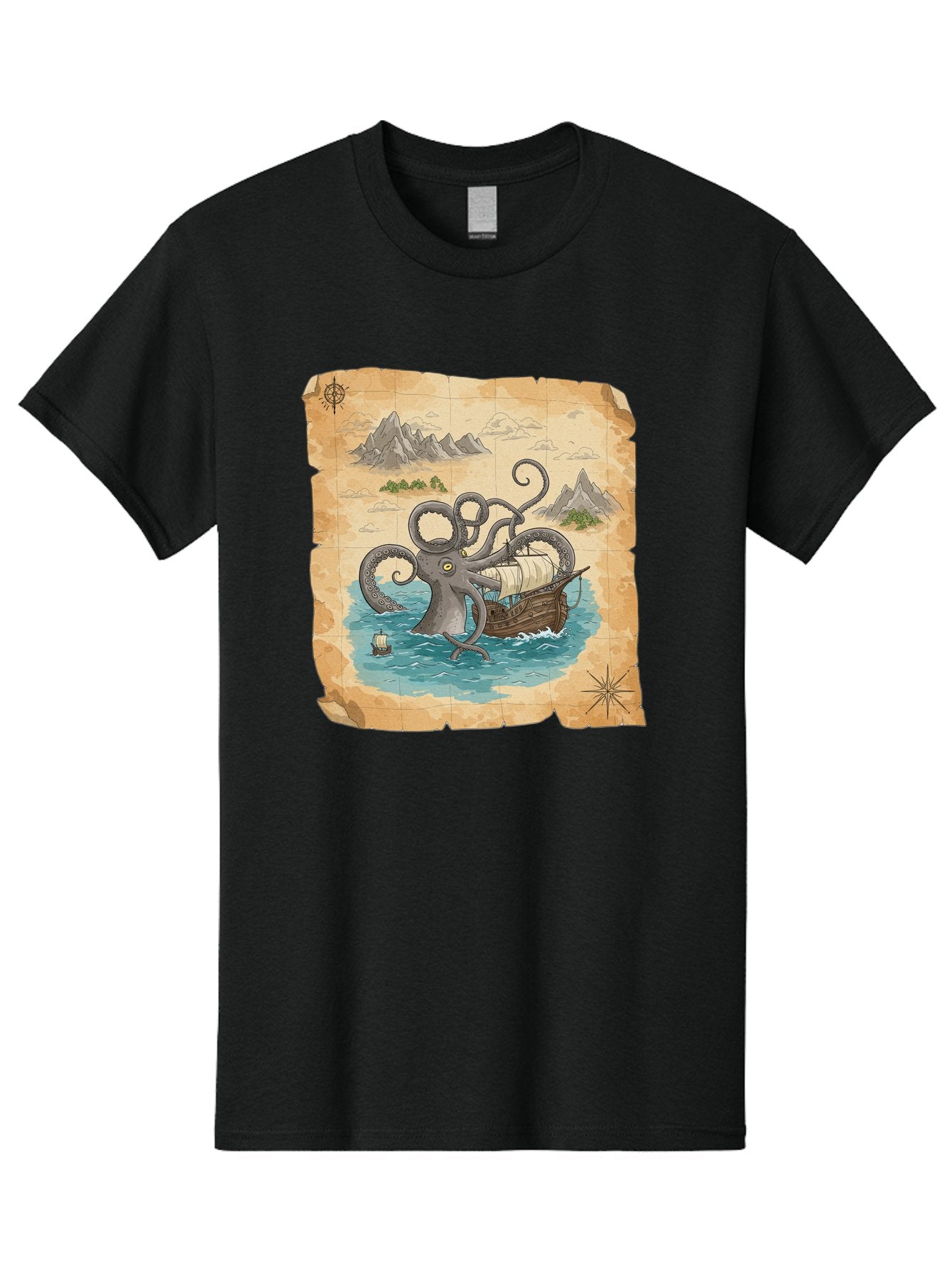 Kraken-Attack Men'S Graphic Tee, 100% Cotton, Comfortable Casual Summer Wear, Machine Washable, Vintage Camera, Old Camera, Antique Camera, Black Camera, Classic Photography, Photography Equipment, Nostalgic Device, Film Camera, Camera Art Baf175 10